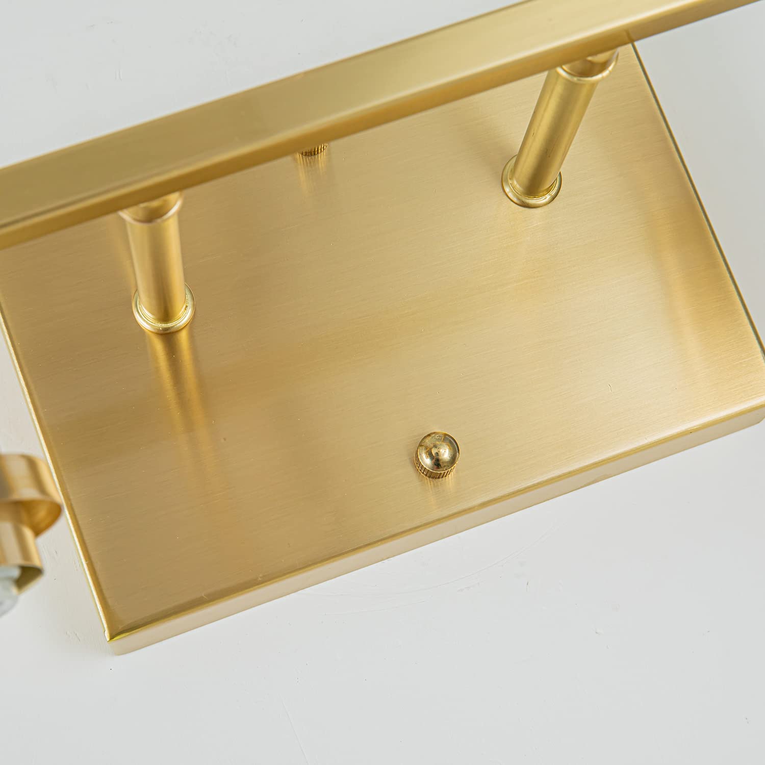 Filimitiy 2-Lights Gold Bathroom Light Fixture, Brushed Brass Vanity Light With Clear Glass Shade, Modern Bath Wall Lights For L