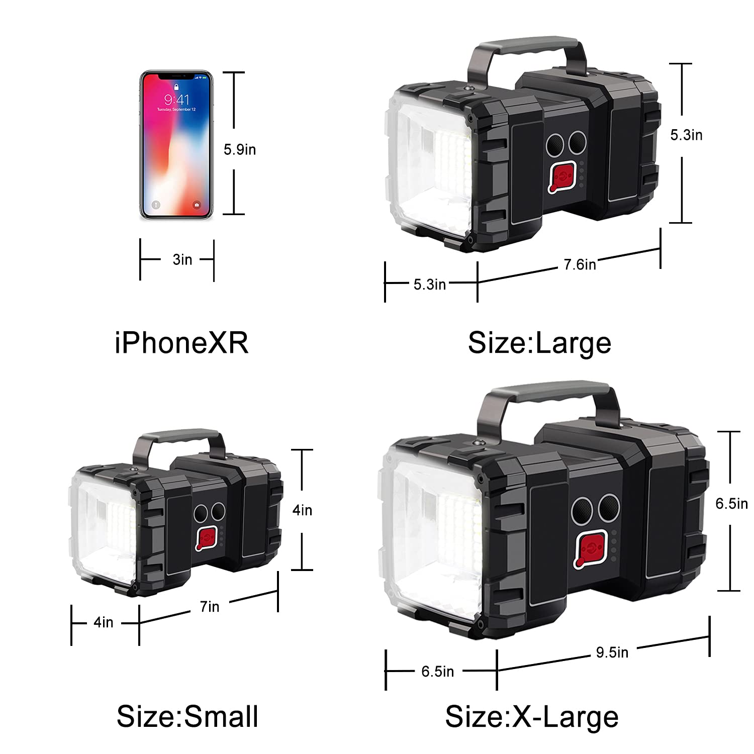 AlpsWolf Rechargeable Flashlight 4000LM LED 25h Ultra Bright Waterproof X-Large Black W846