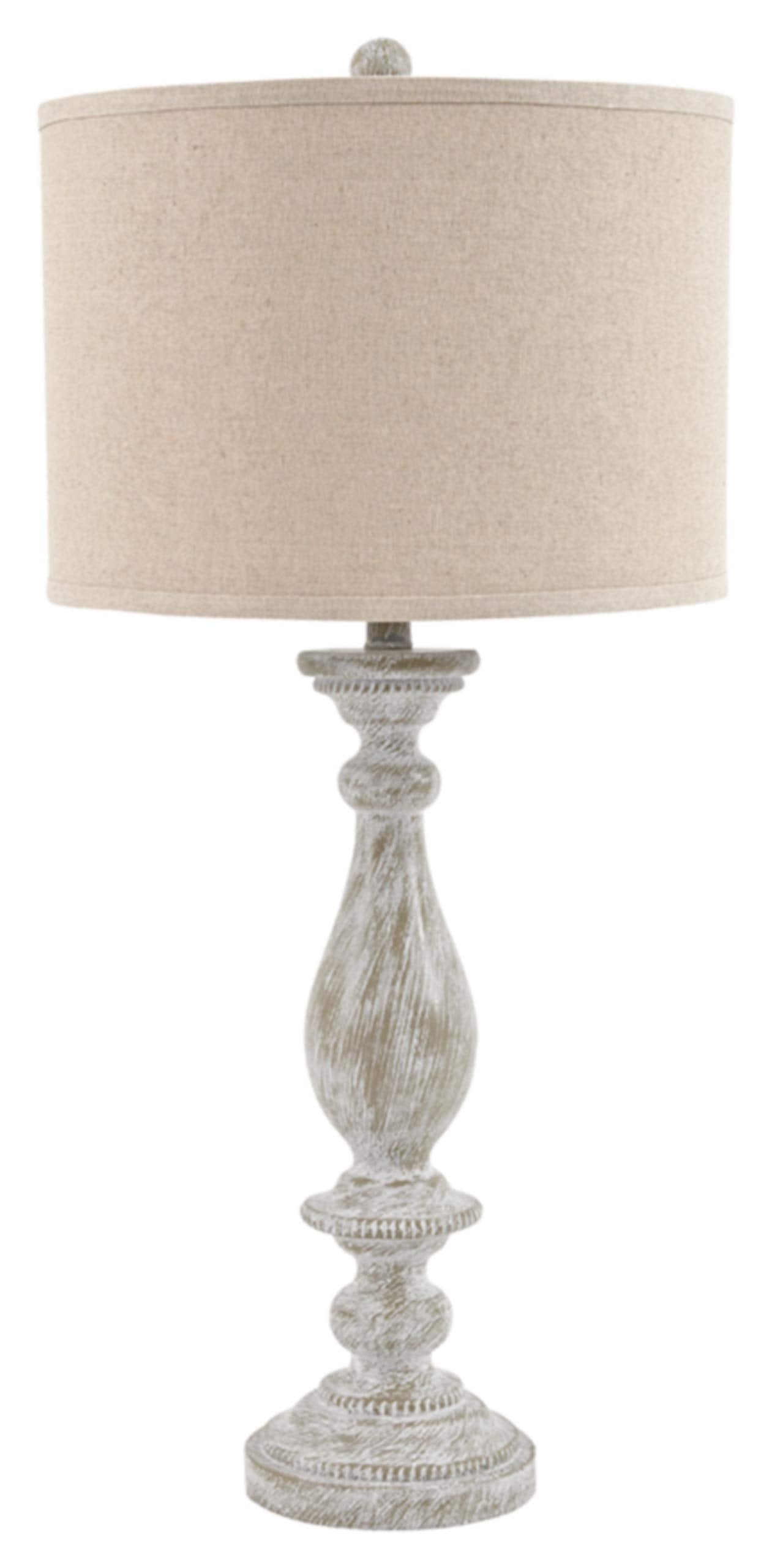 Signature Design by Ashley Table Lamp Set of 2, Cast Resin, White, Model L235344