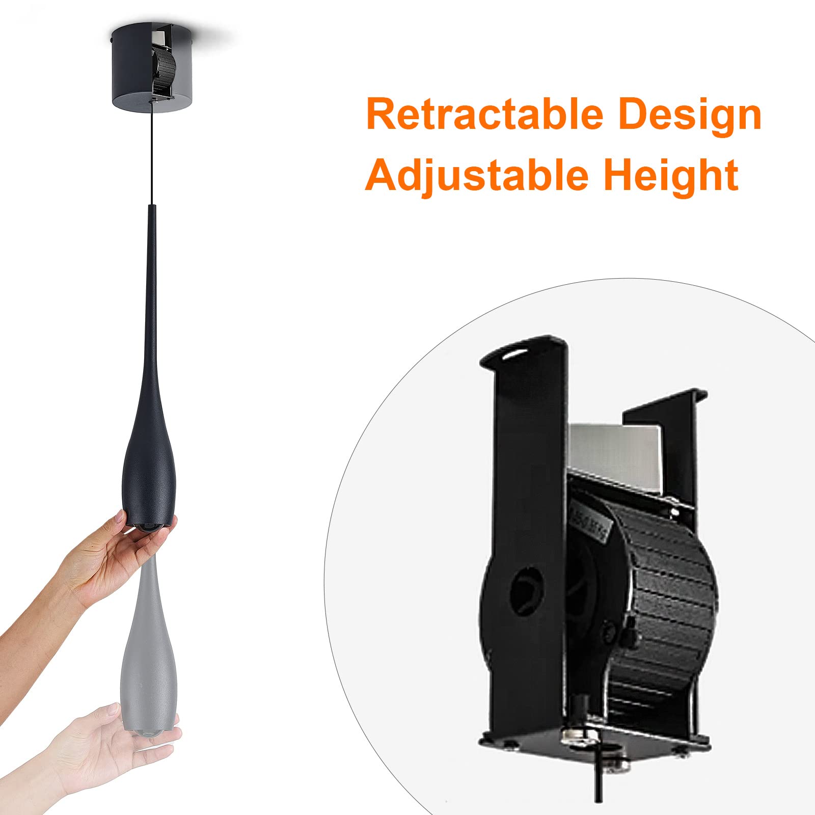 Julin Home Black Dimmable Led Pendant Light - Modern Industrial For Kitchen Island & Dining Room