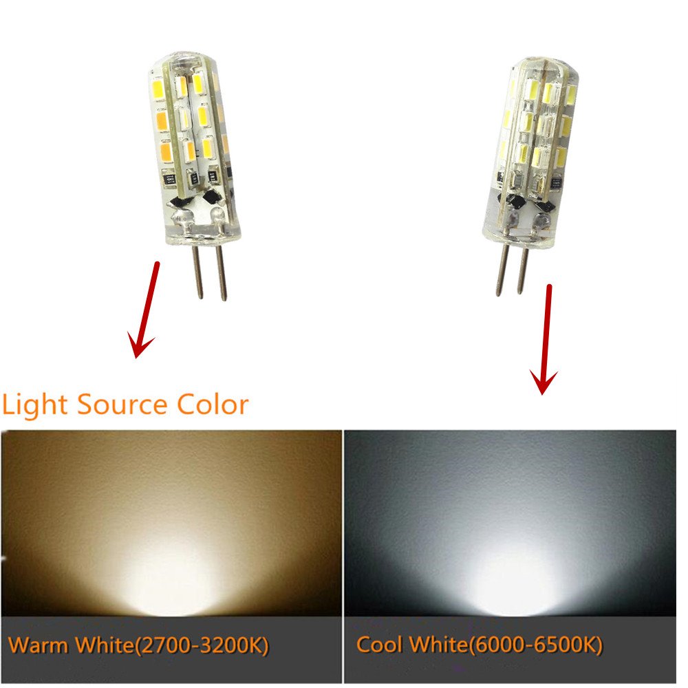 OMTO G4 LED Light Bulb 2W 3014 SMD 150lm 360° Waterproof Bi-Pin Base White 6000K (10-Pack)