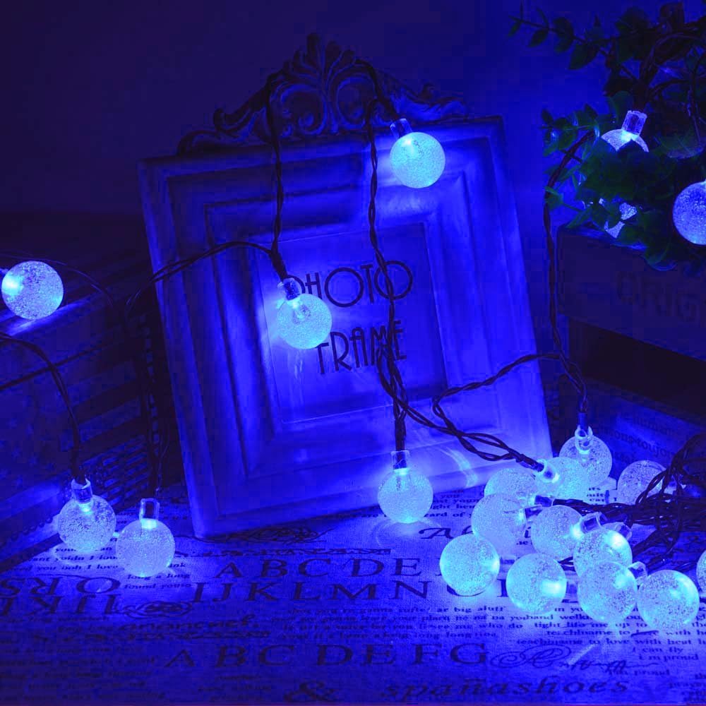 Lyhope Solar String Lights Outdoor, 2 Pack Total 71Ft 120 Led Solar Patio Lights Waterproof, 8 Modes Solar Outdoor Lights Globe