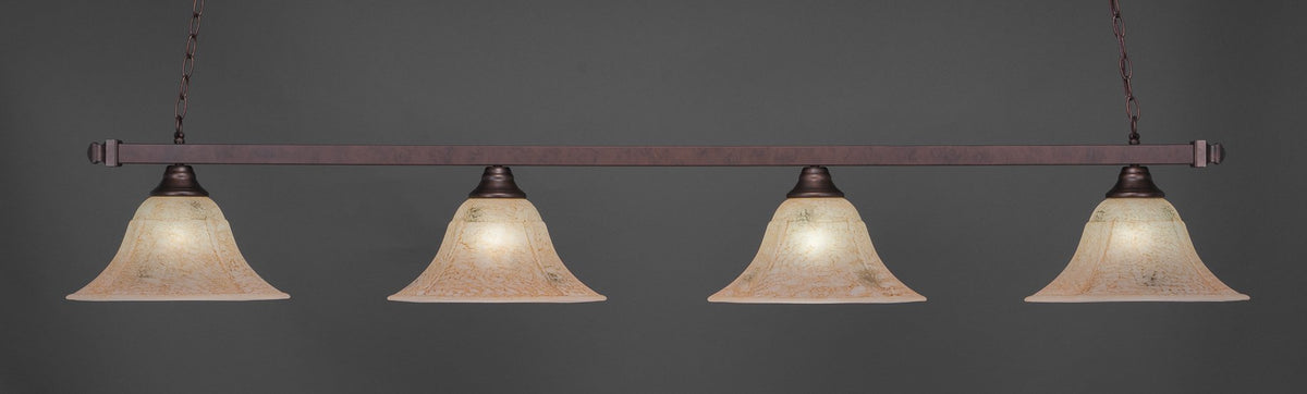 Square 4 Light Island in Bronze (804-BRZ-53318)