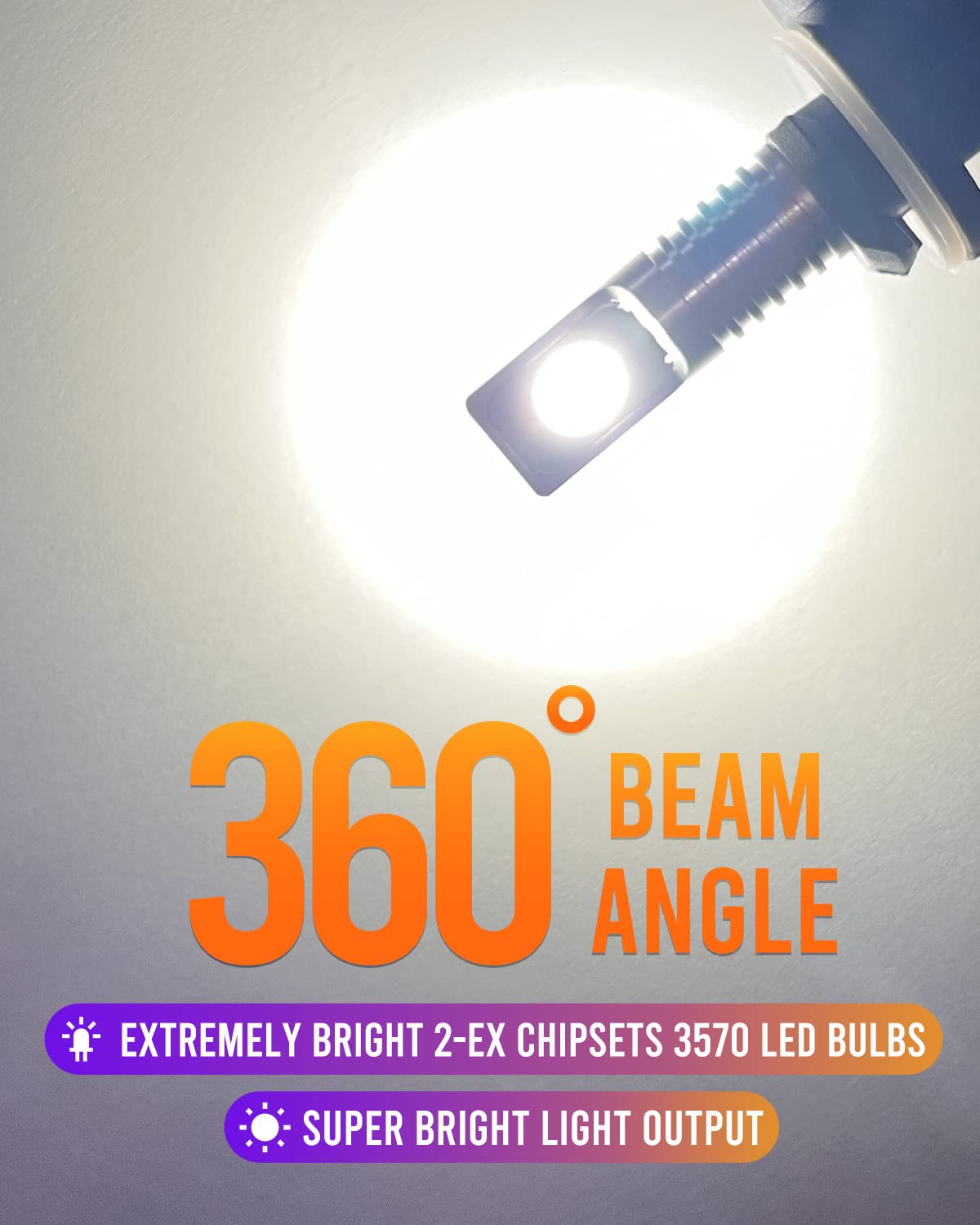 Luyed Newest 881 Led Fog Light Bulb,6500K Xenon White Extremely Bright 886 889 894 898 Led Bulb Replacement For Fog Lights,Pack