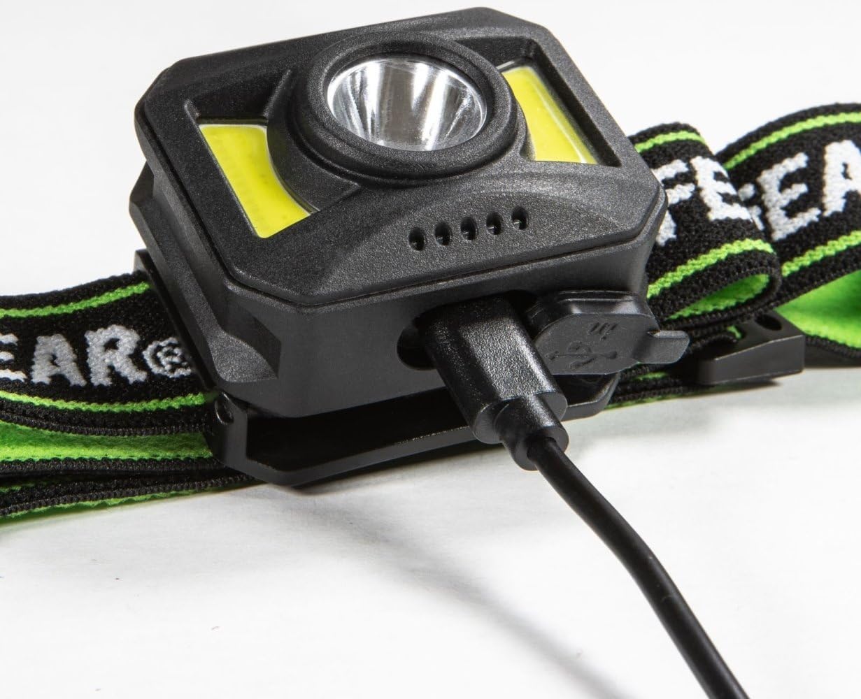 Life+Gear 41-3919 300-Lumen Usb-Rechargeable Headlamp, Black, Regular