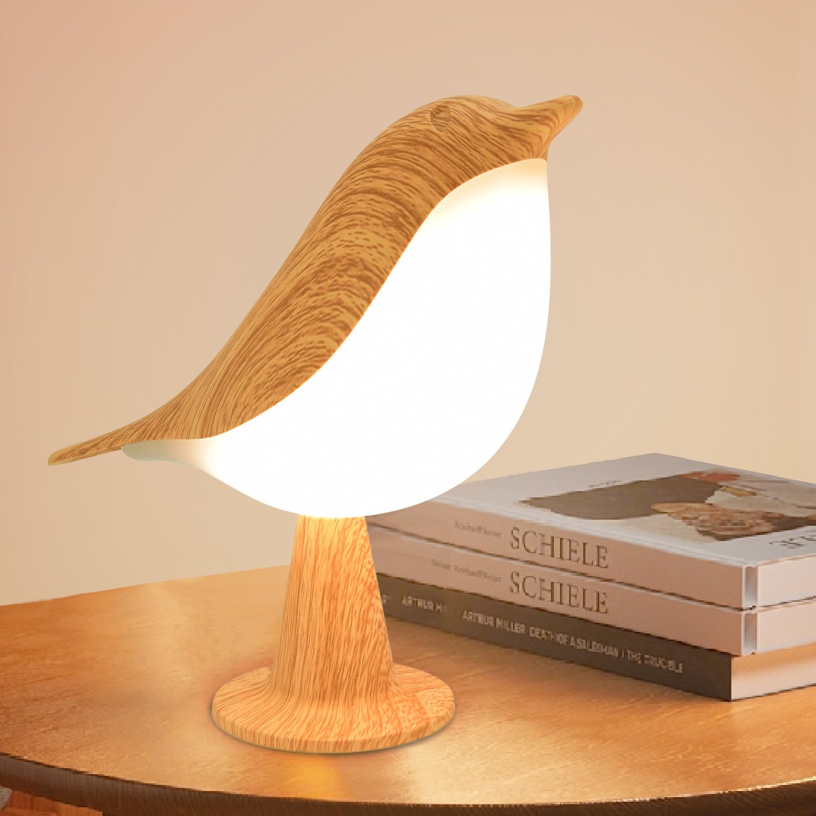 Small Cute Bird Table Lamp, Touch Night Light, Cordless Bedside Lamps, Desk Lamp, 3-Way Dimmable Usb Rechargeable Battery 2600Ma