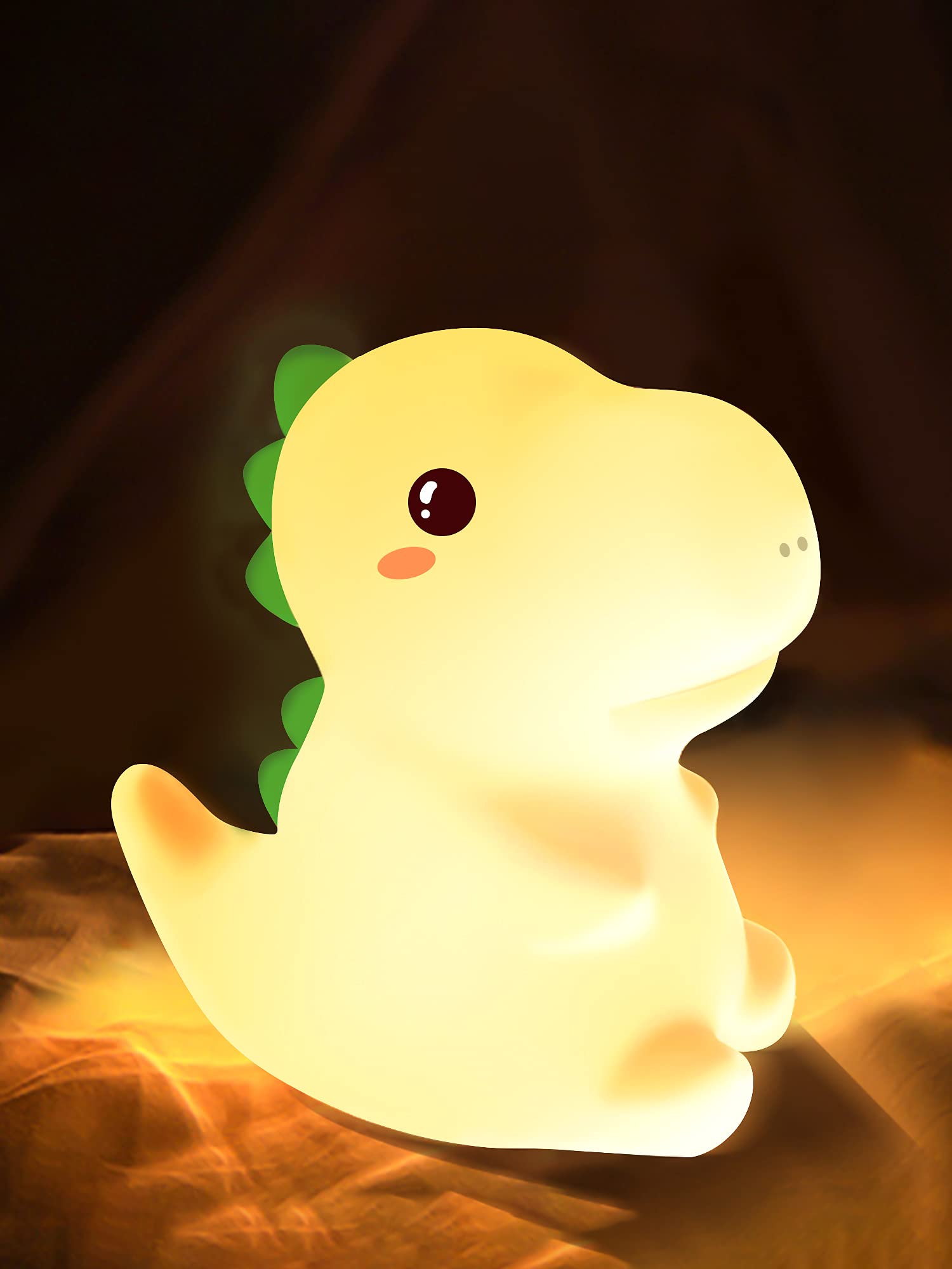 Dimanito Cute Kids Night Light Night Lamp Night Lights For Kids Bedroom Toddler Baby Portable Silicone Battery Led Nightlight Nursery (Dinosaur)
