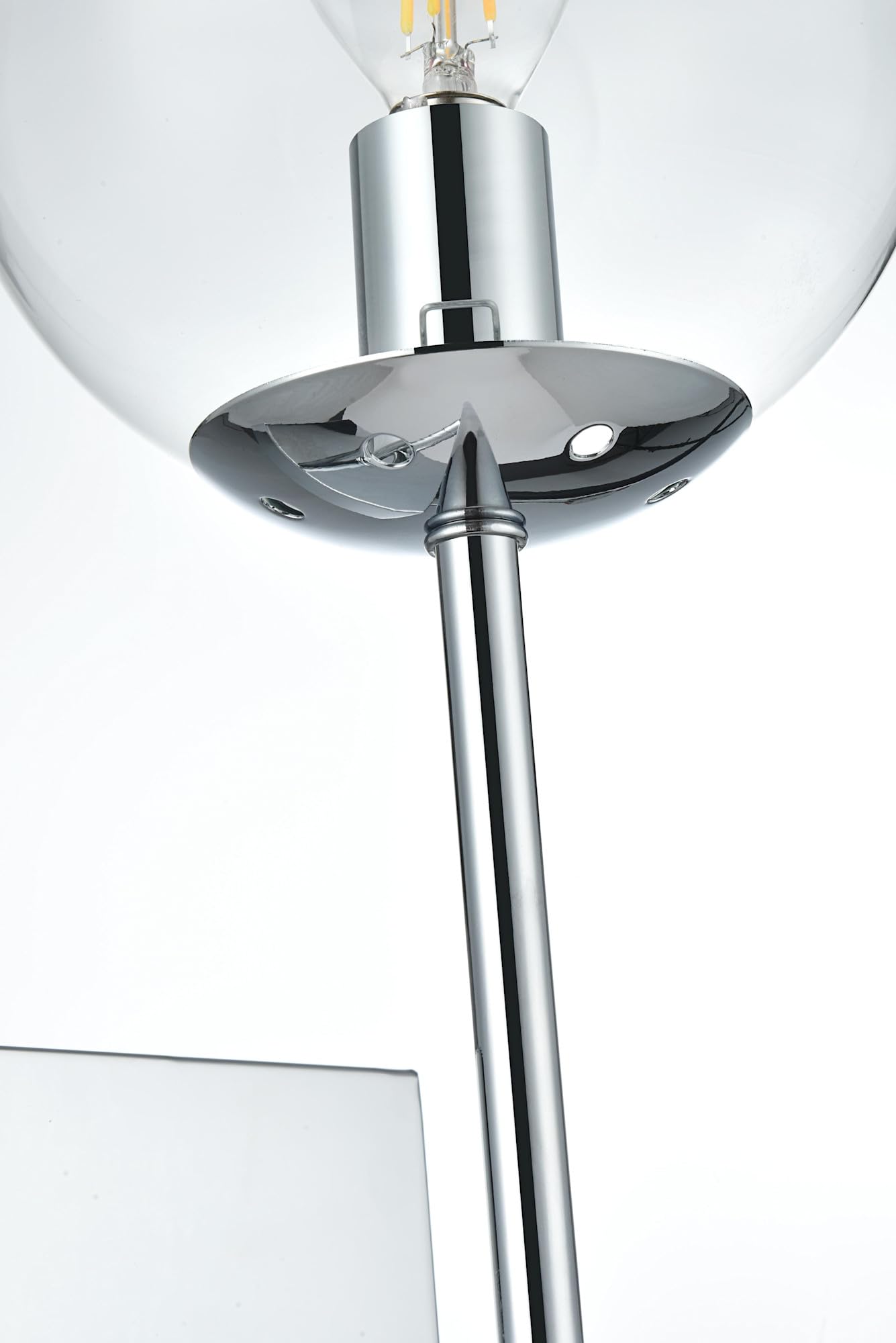 Living District Indoor Modern Home Decorative Bright Ceiling Neri 1 Light Black and Brass and Clear Glass Wall Sconce