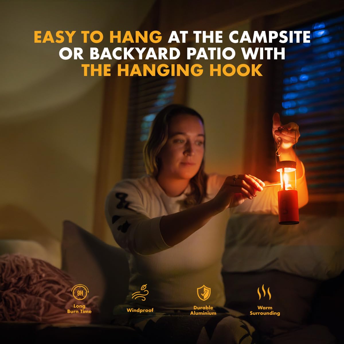 UCO Original Candle Lantern Value Pack, 3 Candles & Storage Bag, Aluminum, Volcano, L-C-VPUCO-VOLCANO, One Size
