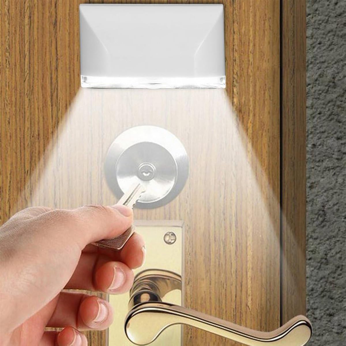 Keyhole Light Lamp Battery Operated PIR Infrared IR Wireless Auto Sensor Motion Detector Door Keyhole with 4 LED Bulbs Light Lam