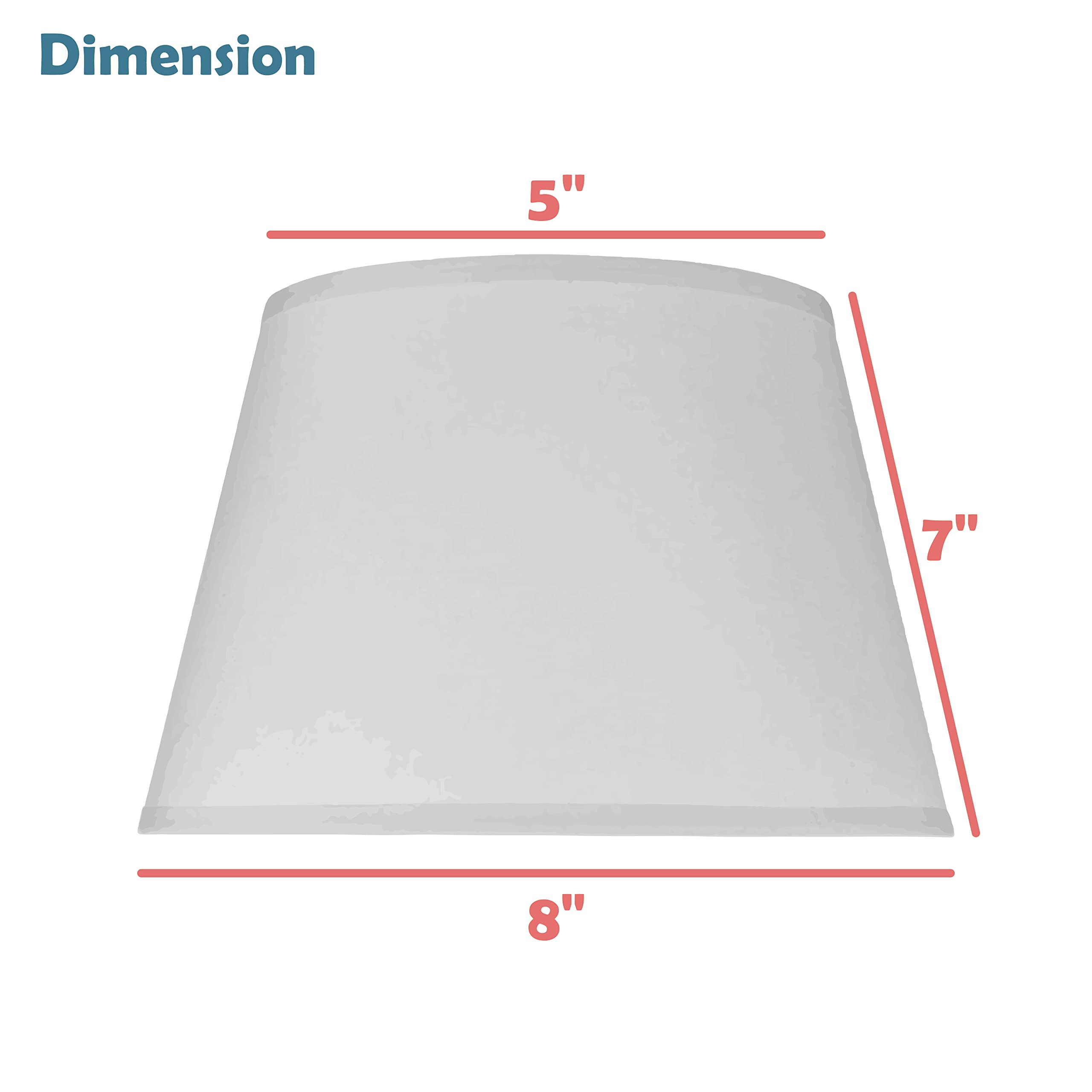 Aspen Creative 56005, Empire Uno Lamp Shade, Baby Pink, 5&quot; Top X 8&quot; Bottom X 7&quot; Slant Height, Slip Uno 33Mm