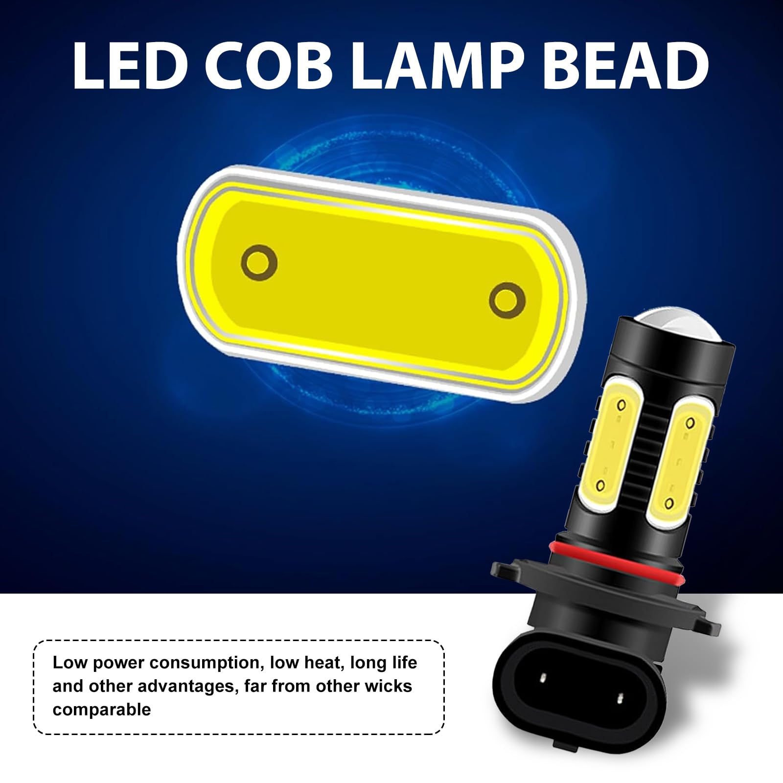 Anyhut H11 LED Fog Light Bulb 360° Full Illumination 7.5W 6000K Waterproof Ice Blue/White/Yellow