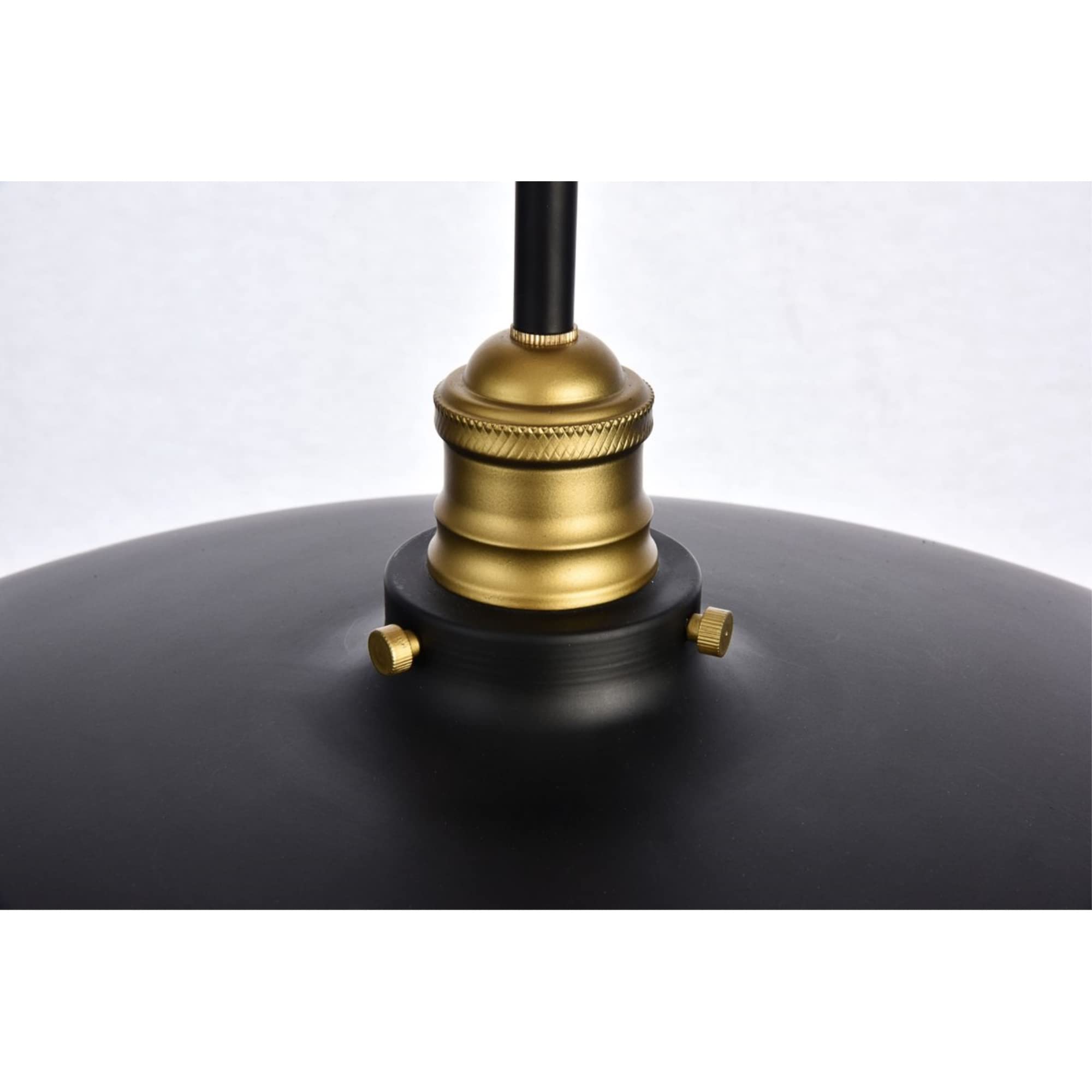 Elegant Lighting Living District Indoor Modern Home Decorative Bright Ceiling Anders Collection Chandelier D20.5 H6.5 Lt:3 Black and Brass Finish