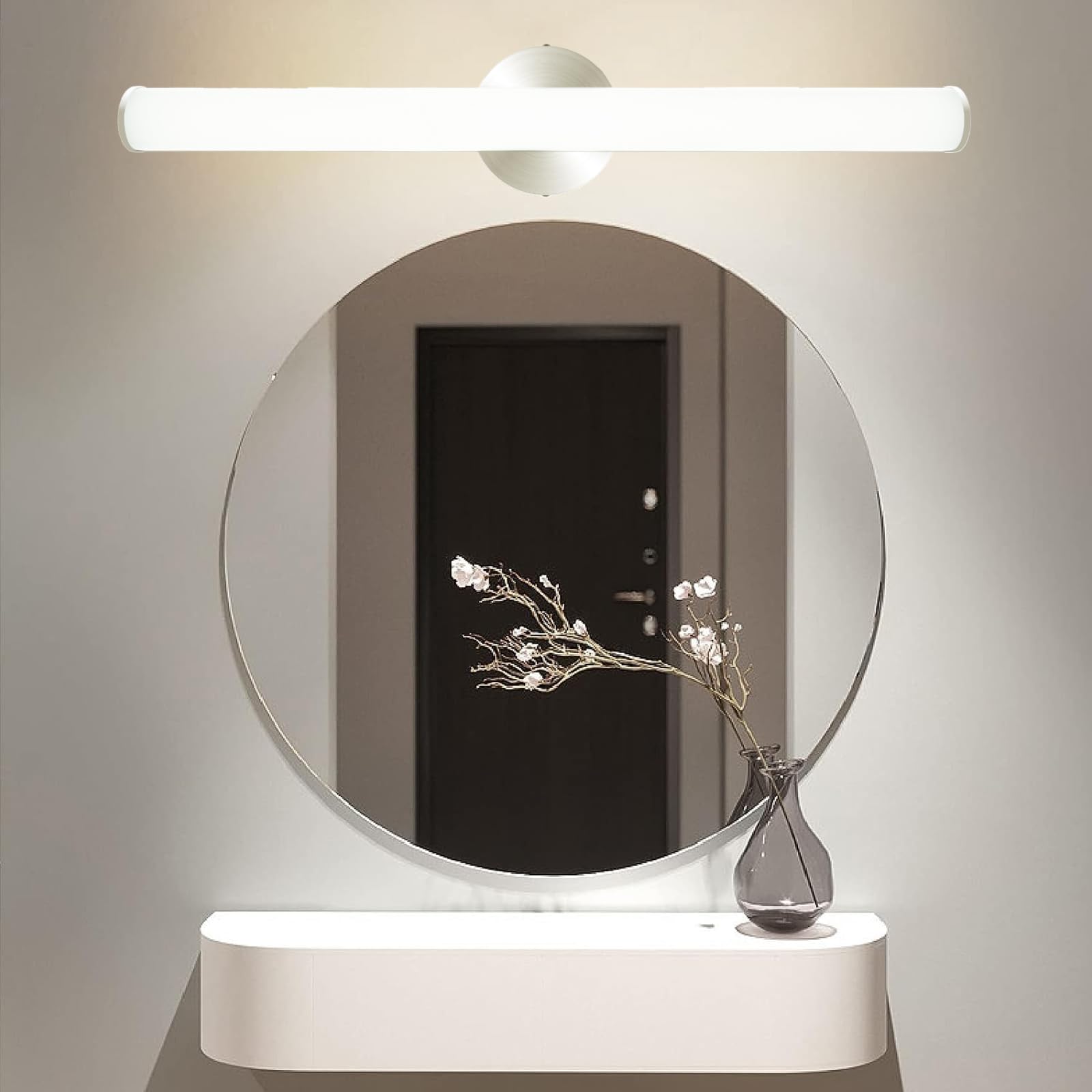 Oowolf 24 Bathroom Vanity Light Fixture, 16W Led, 1520Lm, 4000K Natural White, Aluminum, Model In22Yus, 1 Pack
