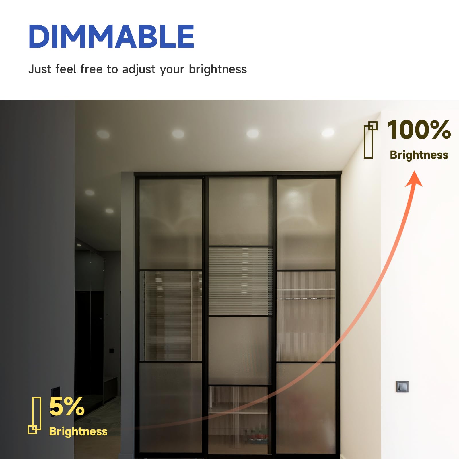 Ecoeler 6 Inch Ultra Thin Led Recessed Ceiling Lights, Smooth Trim Canless Downlight,12W 1100Lm 5000K Daylight, Dimmable, Wafer