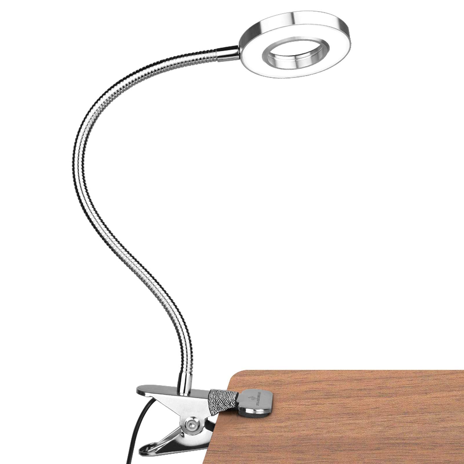 GLORIOUS-LITE LED Clip on Light, 36 LEDs, 4 Modes, 360° Gooseneck, Silver, AS-0108