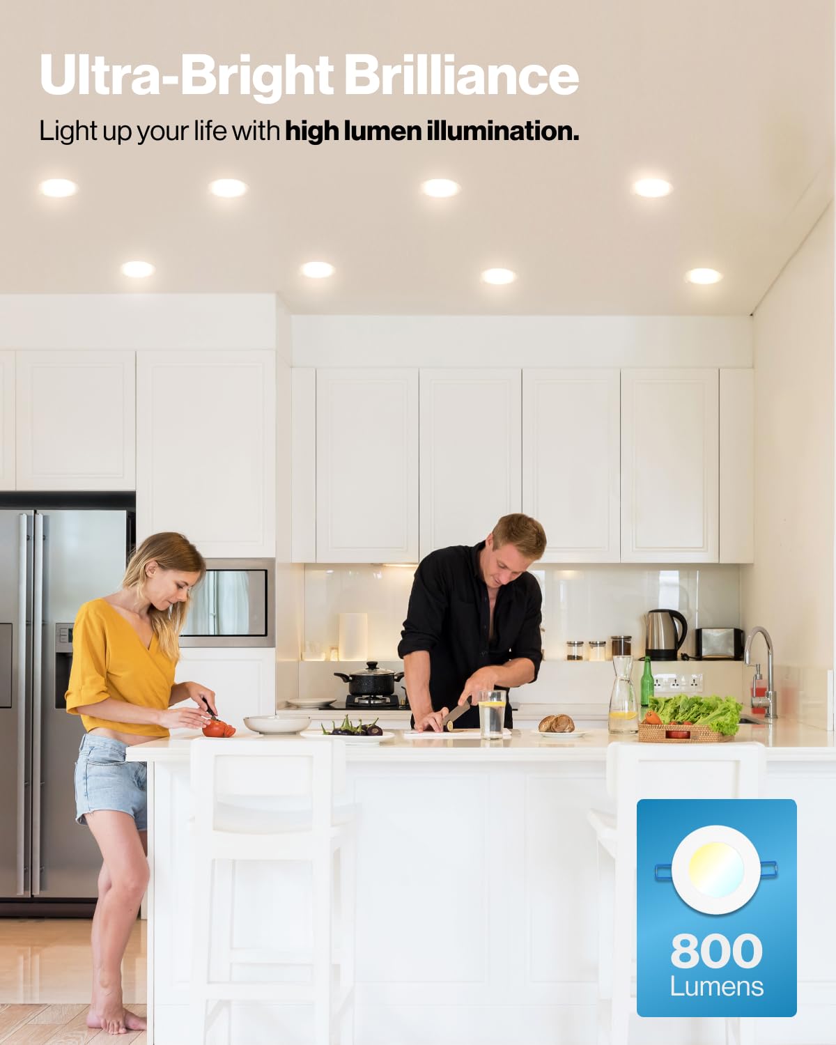 Sunco 24 Pack 4 Inch Ultra Thin Led Recessed Ceiling Lights Slim, High Brightness 800 Lumens, 2700K/3000K/3500K/4000K/5000K, Dimmable, 10W, Wafer Thin, Canless With Junction Box