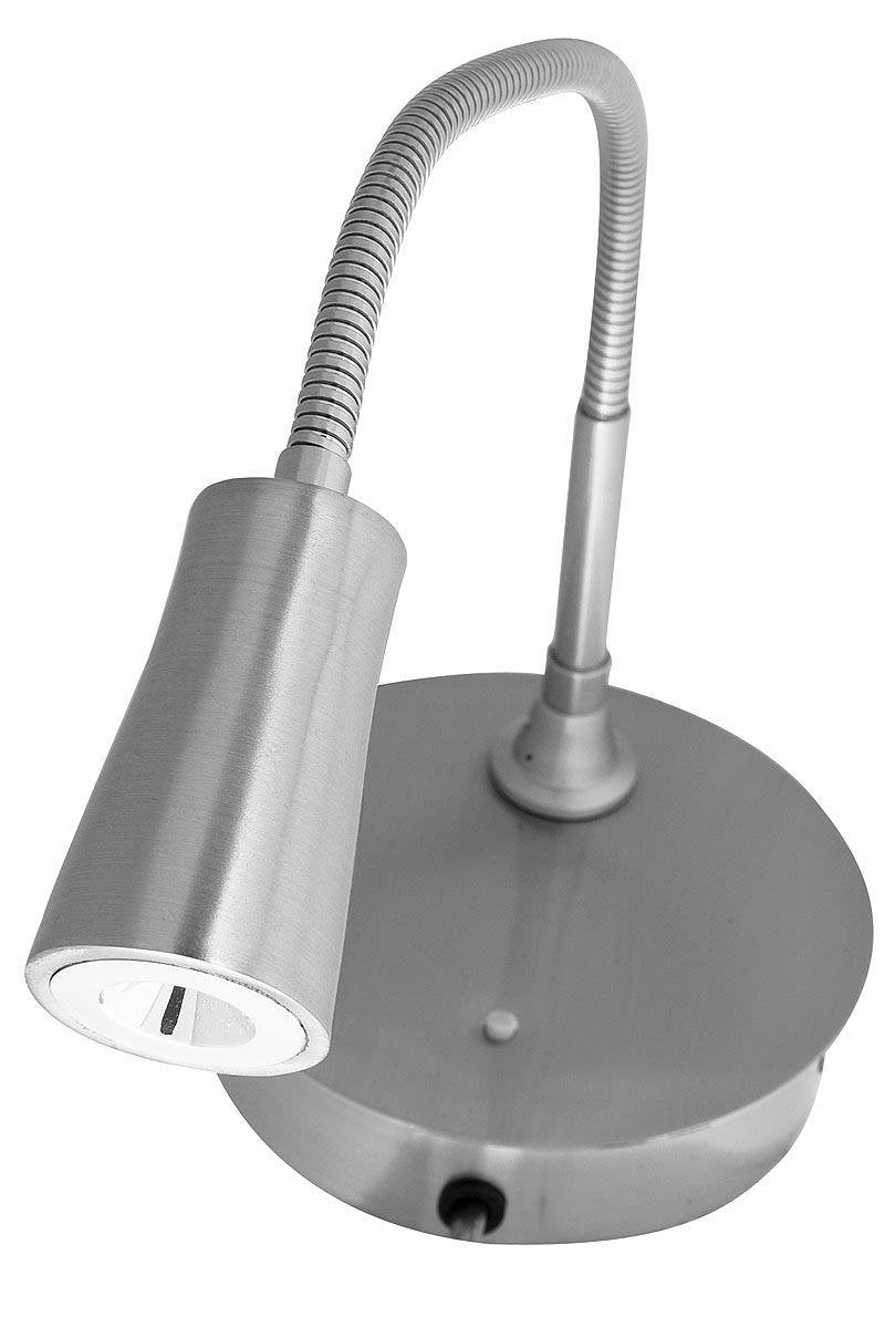 Epiphanie - LED Light Gooseneck Wall Lamp - Brushed Steel Finish