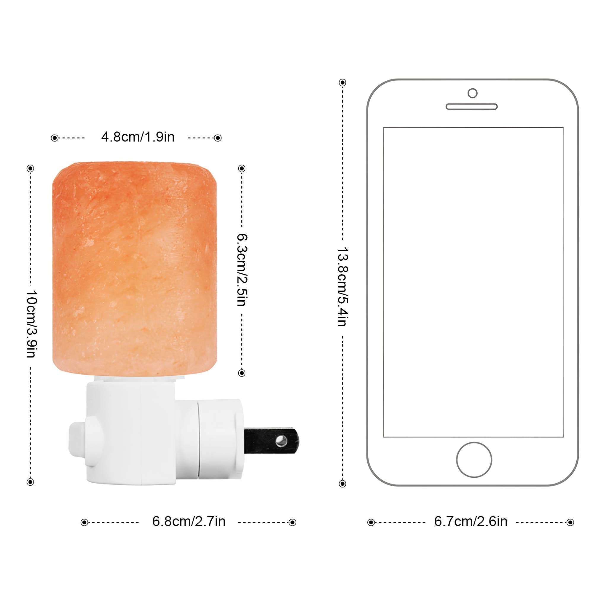 Syntus Himalayan Salt Lamp - Crystal Yellow 2.68x1.89x2.48 inch Model HM065
