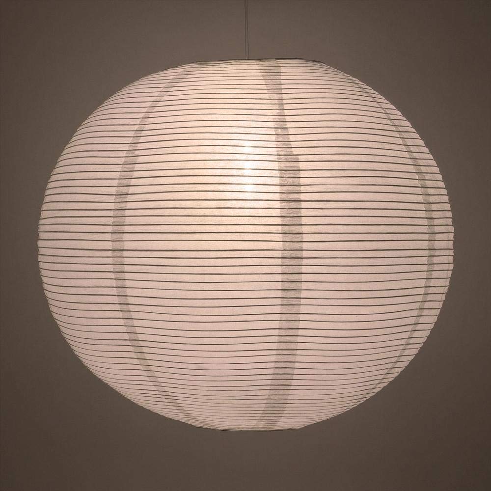 Paperlanternstore.Com 12 Inch White Fine Line Premium Even Ribbing Paper Lantern Extra Sturdy