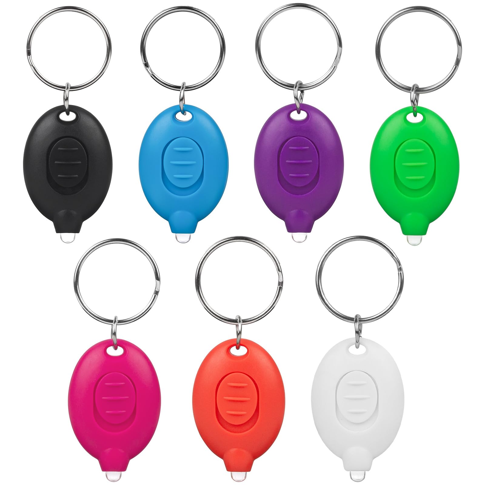 28 Pcs LED Keychain Flashlight Mini Keychain Light Ultra Bright Tiny Flashlight Small Portable Light Battery Powered with Key Ri