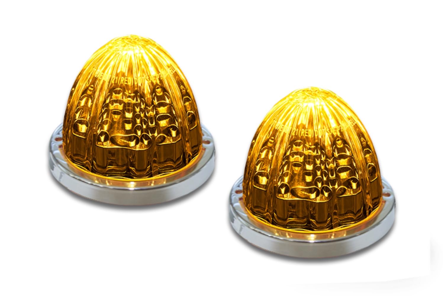 RoadWorks Amber/Clear Watermelon HERO Lights 2 Pack HEROACWM-2