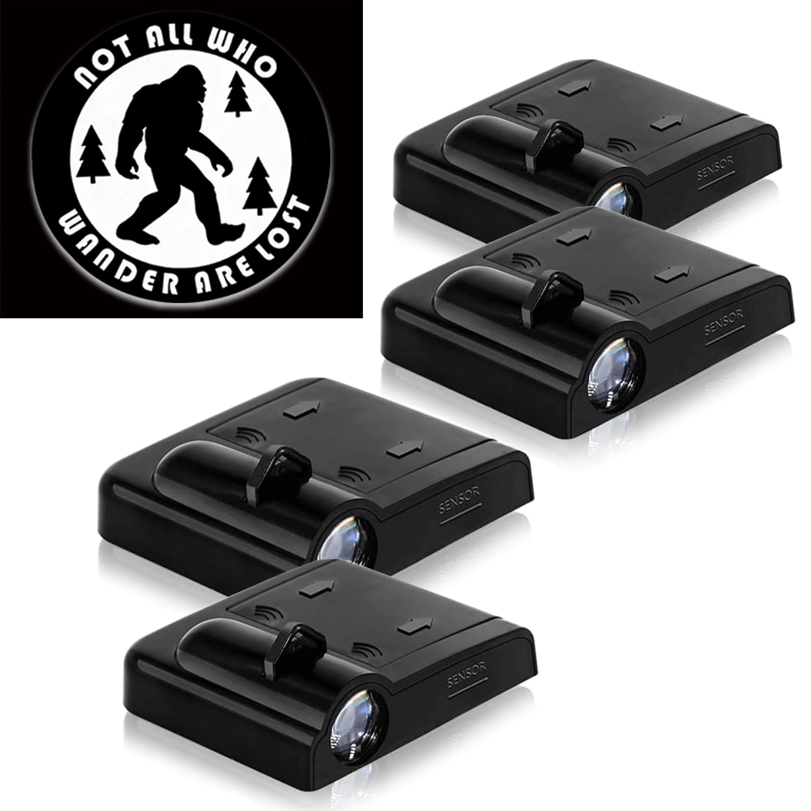 Lmzljz 4Pcs Car Door Lights Bigfoot Door Lights Logo Projector Led Shadow Welcome Lamp Big Foot Sasquatch Car Accessories Bigfoot Gifts For Men Women Suitable For All Vehicles Motorcycle Bike