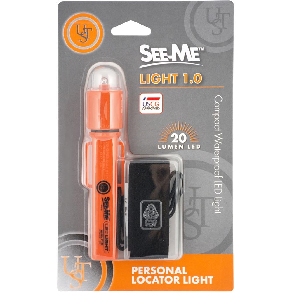 Ust See-Me 1.0 Waterproof Led Light, 20 Lumen, Emergency & Outdoor Use, Orange, One Size
