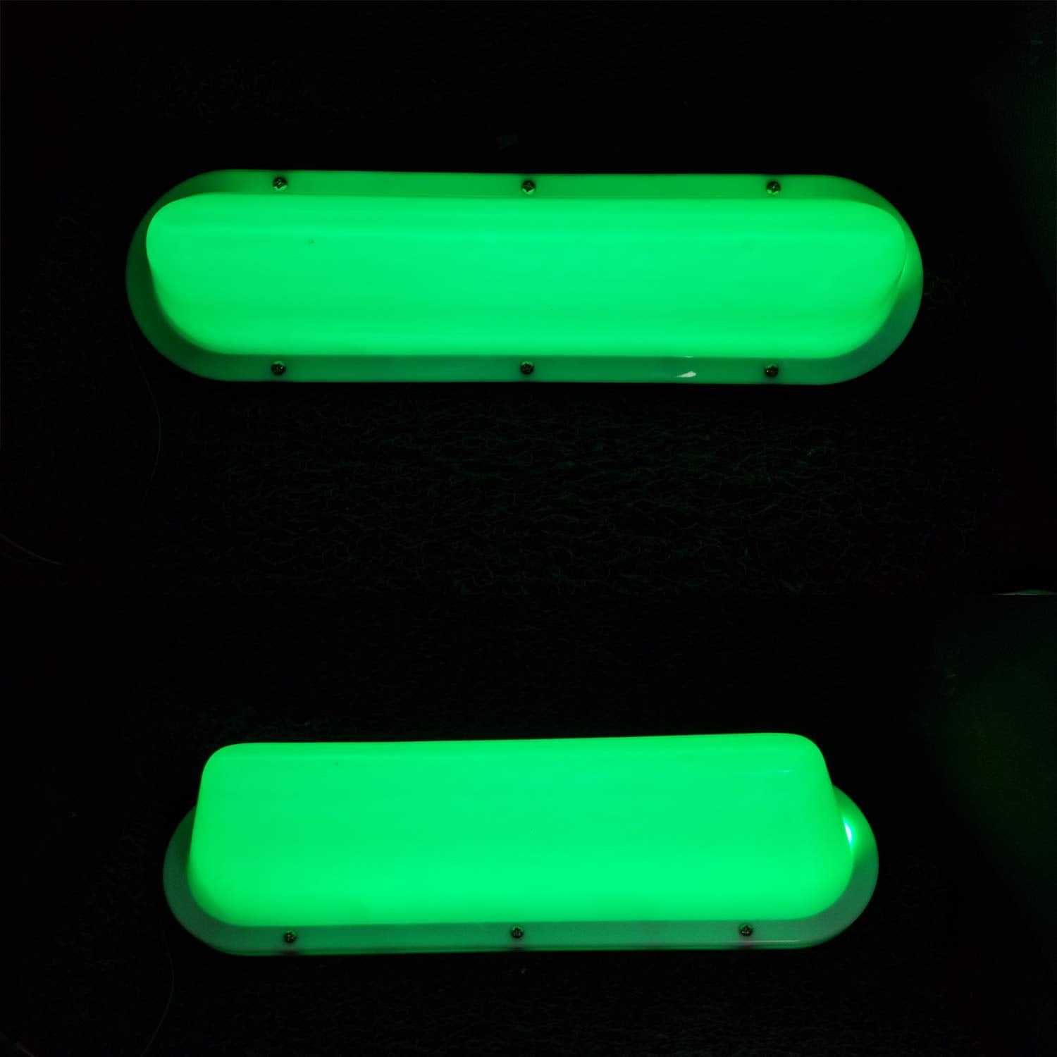 Keehui Blank Shell With Green Led Tape 12V Dc Car Taxi Cab Roof Top Sign Light Magnetic With 3M Cigarette Lighter Power Cords