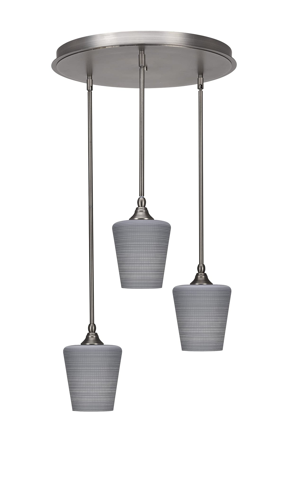 Empire 3 Light Cluster Pendalier in Brushed Nickel Finish (2183-BN-4032)