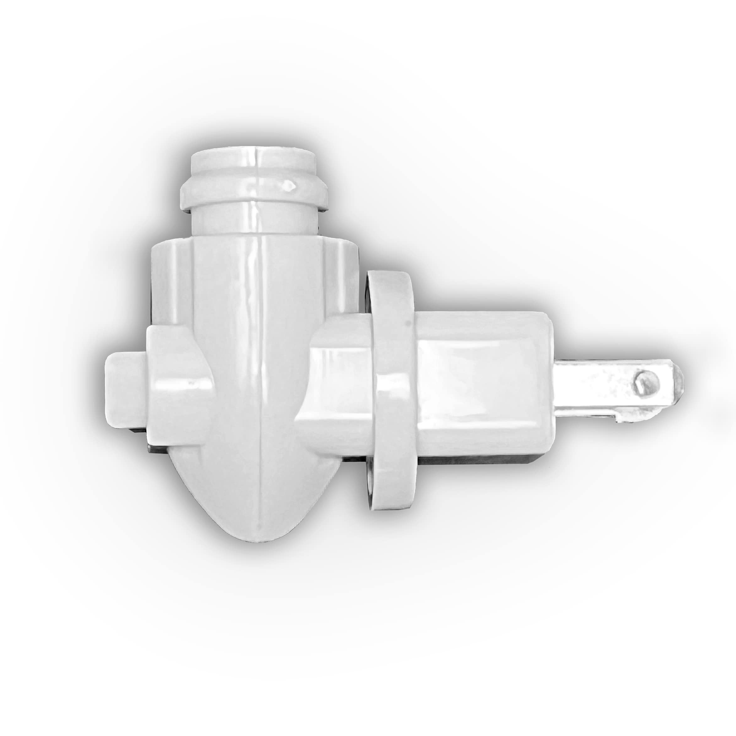 The Porcelain Garden White Rotating Night Light Plug, swiveling Replacement Plug, 120v, E12, for DIY Night Light Projects