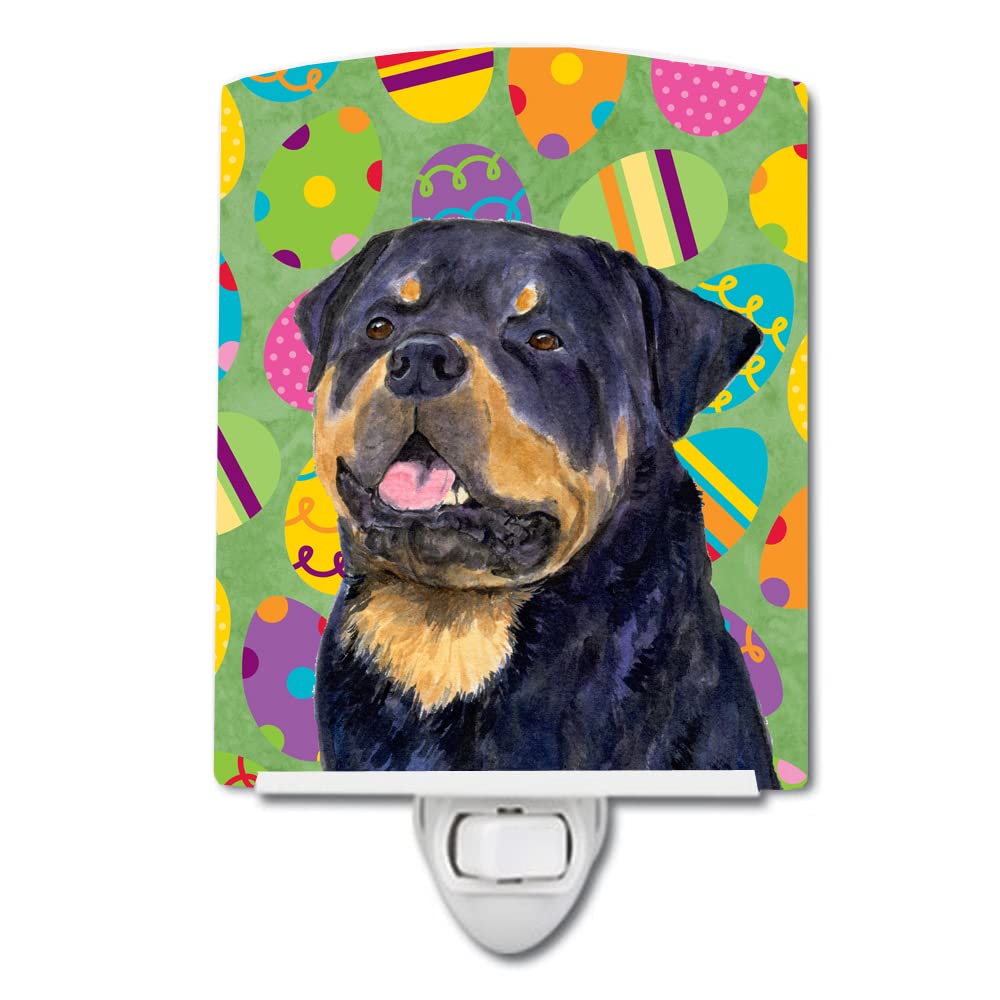Carolines Treasures Ceramic Night Light, Rottweiler Design, 6x4x3 inches, UL-Certified, Multicolor, Model SS4869CNL