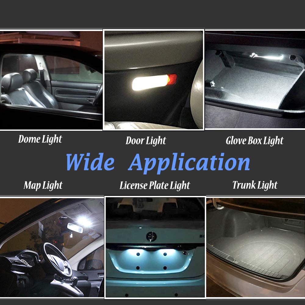Xinyang 2Pcs 578 Festoon Led Car Bulb, 41Mm/42Mm, 20-Smd 4014, Aluminum, Bright White, Canbus Error Free, Model