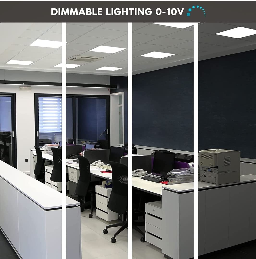 2X2 Ft Led Light Flat Panel, 20/30/40W, Color Temperature Selectable 3K | 4K | 5K, Dimmable Recessed Drop Ceiling Lights, 2500/3