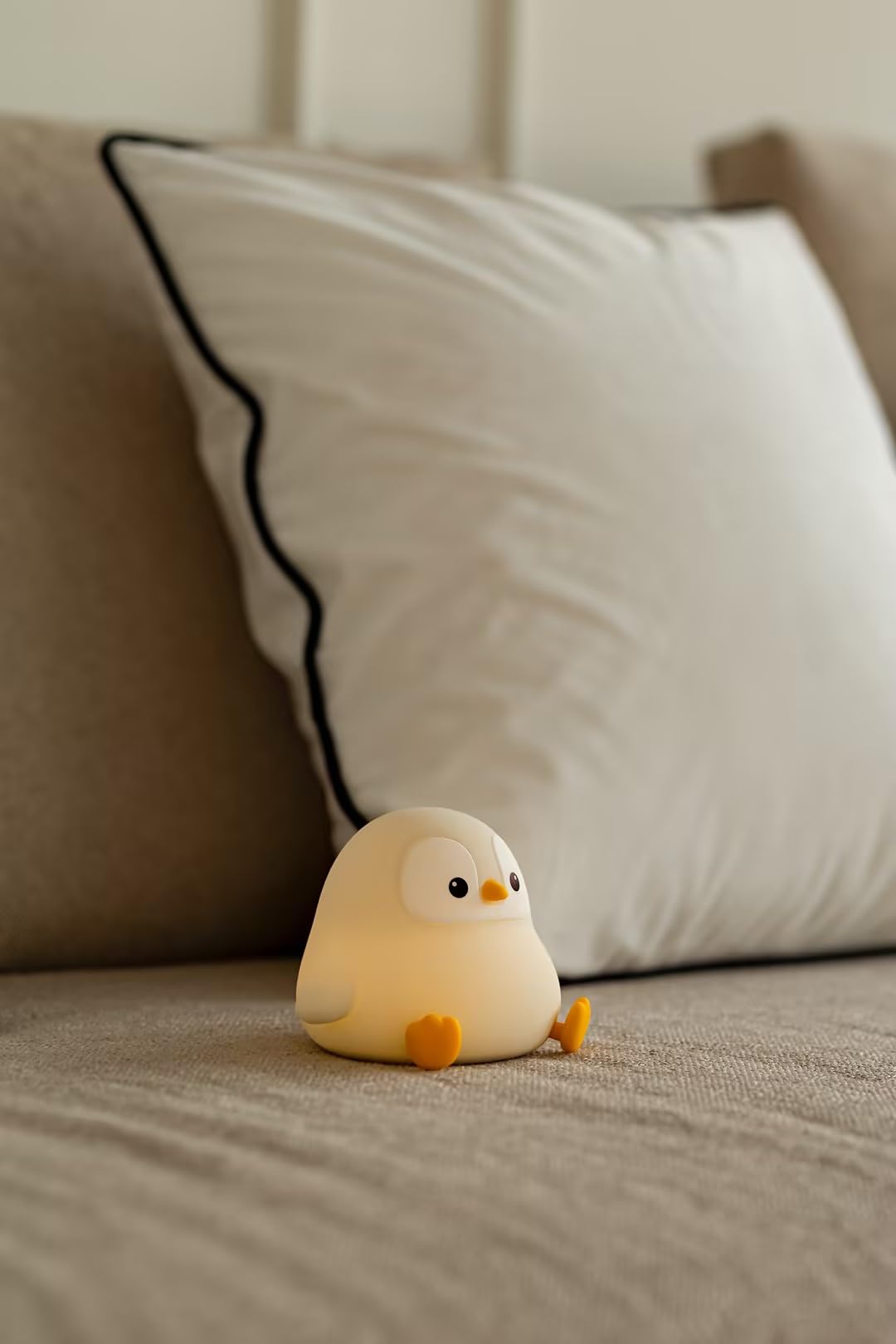 Cute Penguin Night Light  Animal Lamp  Food Grade Silicone  Rechargeable  2 Level Dimmable  Squishy Nursery Nightlight For Desk Decor  Funny Gifts Stuff For Boys Girls Baby  White Elephant Gifts