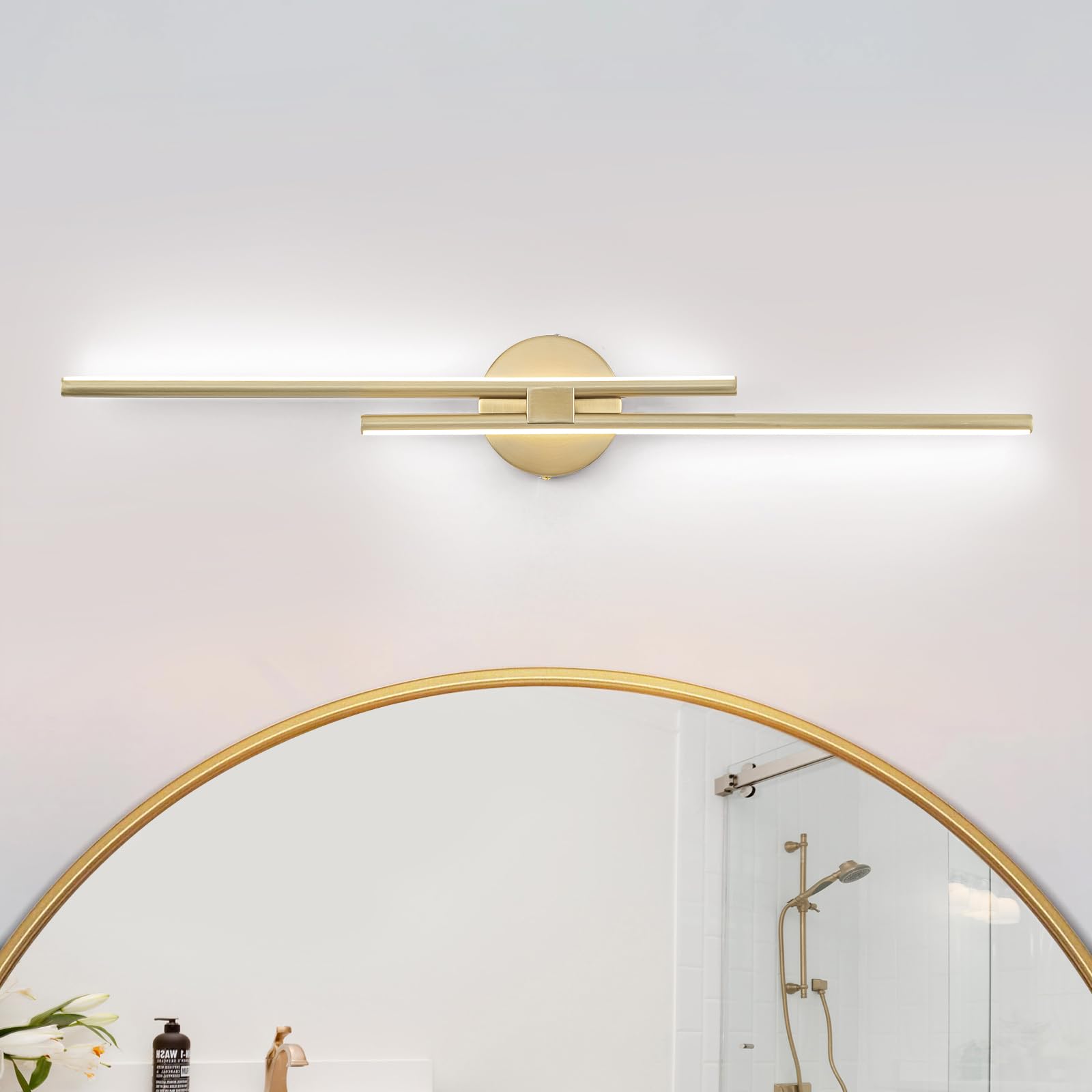 Edislive 31.5" Dimmable Led Vanity Light - Modern Gold Bathroom Wall Lighting Fixture