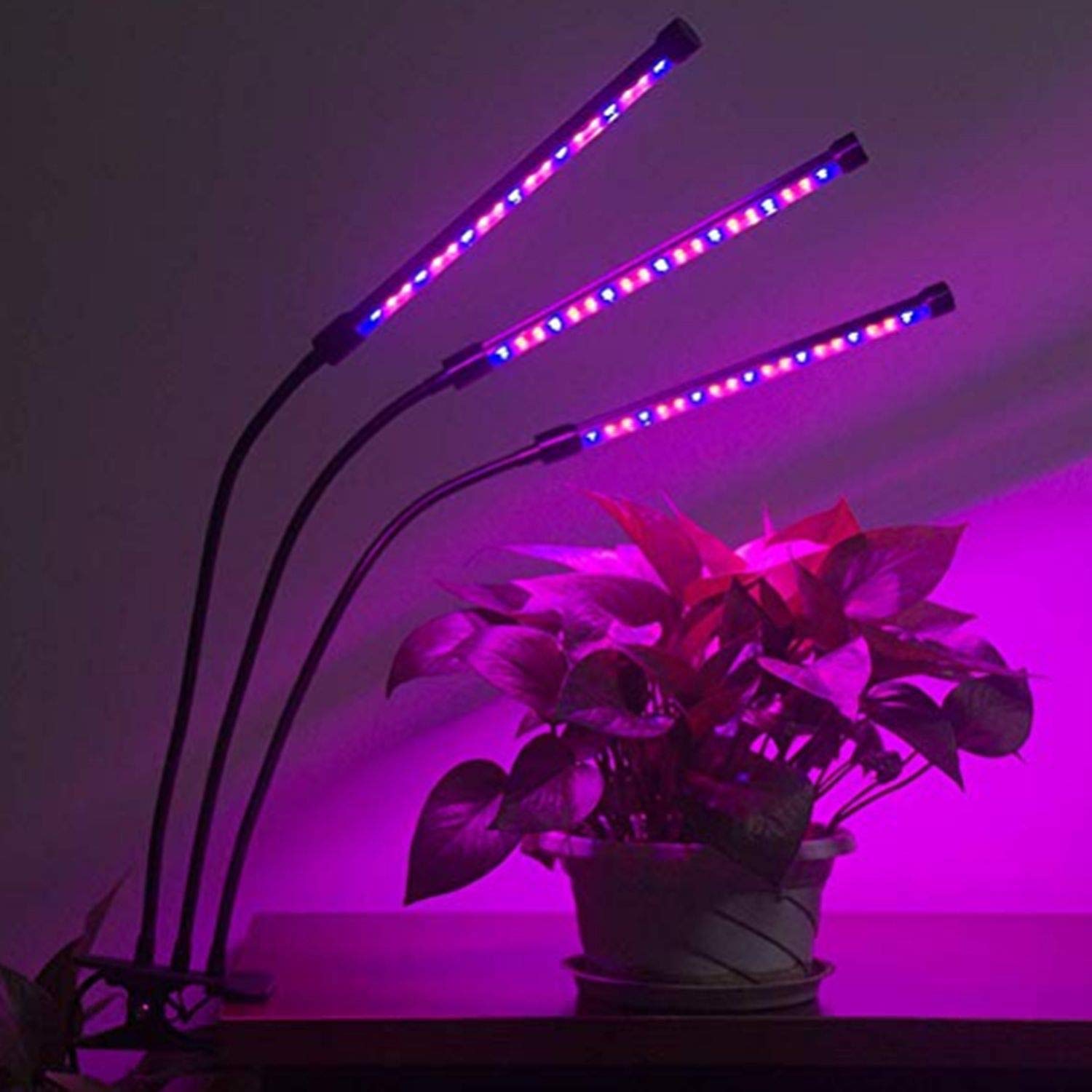60W Led Plant Grow Lights For Indoor Plants, Led Grow Lamp Bulbs Plant Lights Full Spectrum With Adjustable Neck, Auto On & Off
