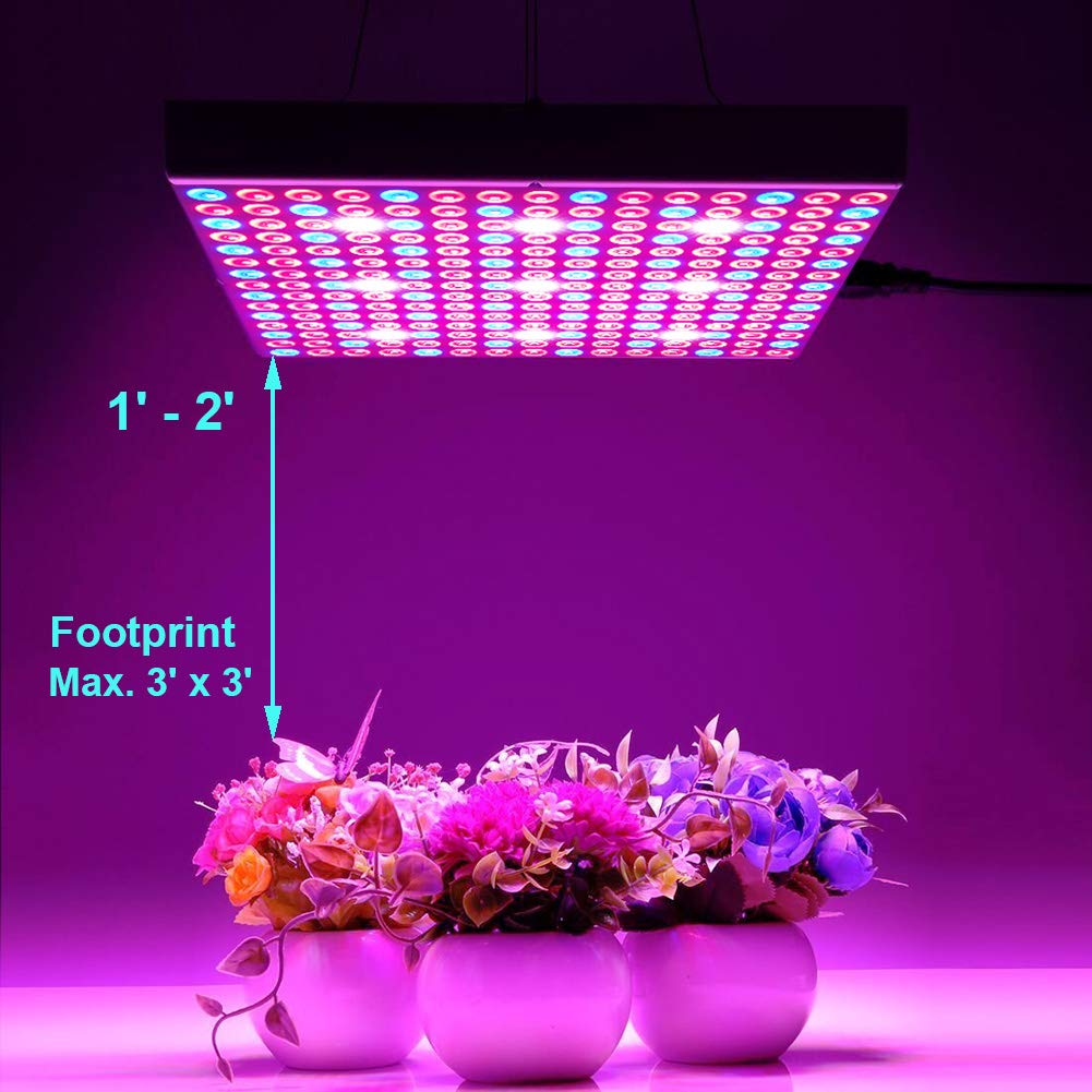 Skylaxy LED Grow Light, Plant Grow Lights for Indoor Plants Full Spectrum 75W Panel Growing Lamp with Timer for Seedling Veg and
