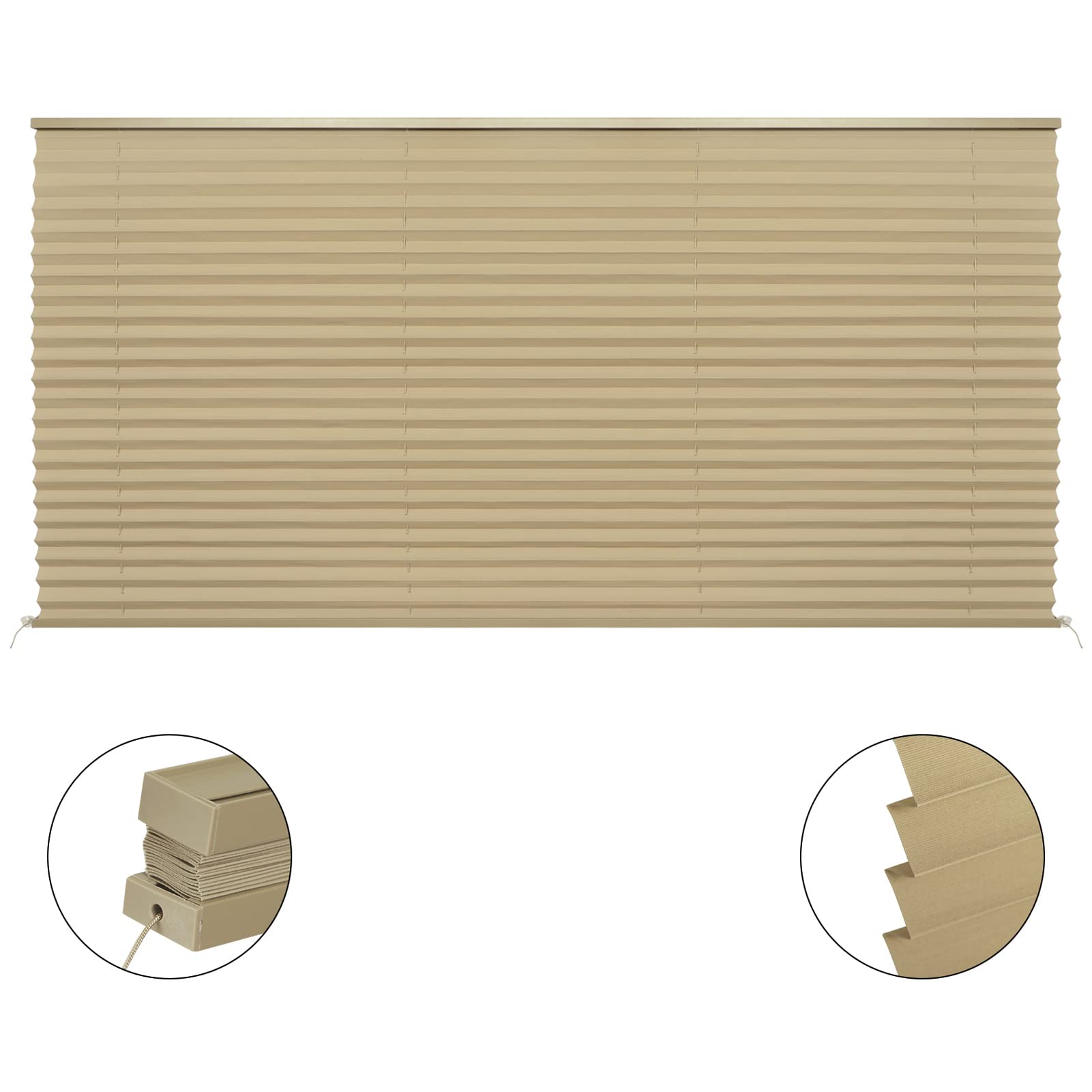 Rv Blinds Shades For Camper Window,Rv Shades Pleated Camper Blinds For Travel Trailer Motor Coach Motorhome Window-62 W X 32'' L