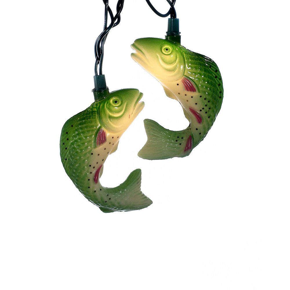 Kurt S. Adler Kurt Adler Ul0424 Trout, 10 Light Set, Yellow/Green