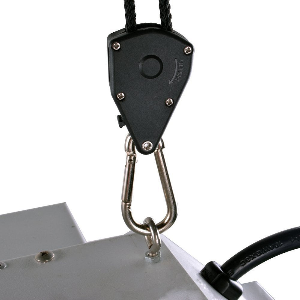 TopoGrow Adjustable Rope Hanger for Grow Lights - 192PCS/96 Pairs, 150lb Capacity, Reinforced Nylon, Loose-Proof Design
