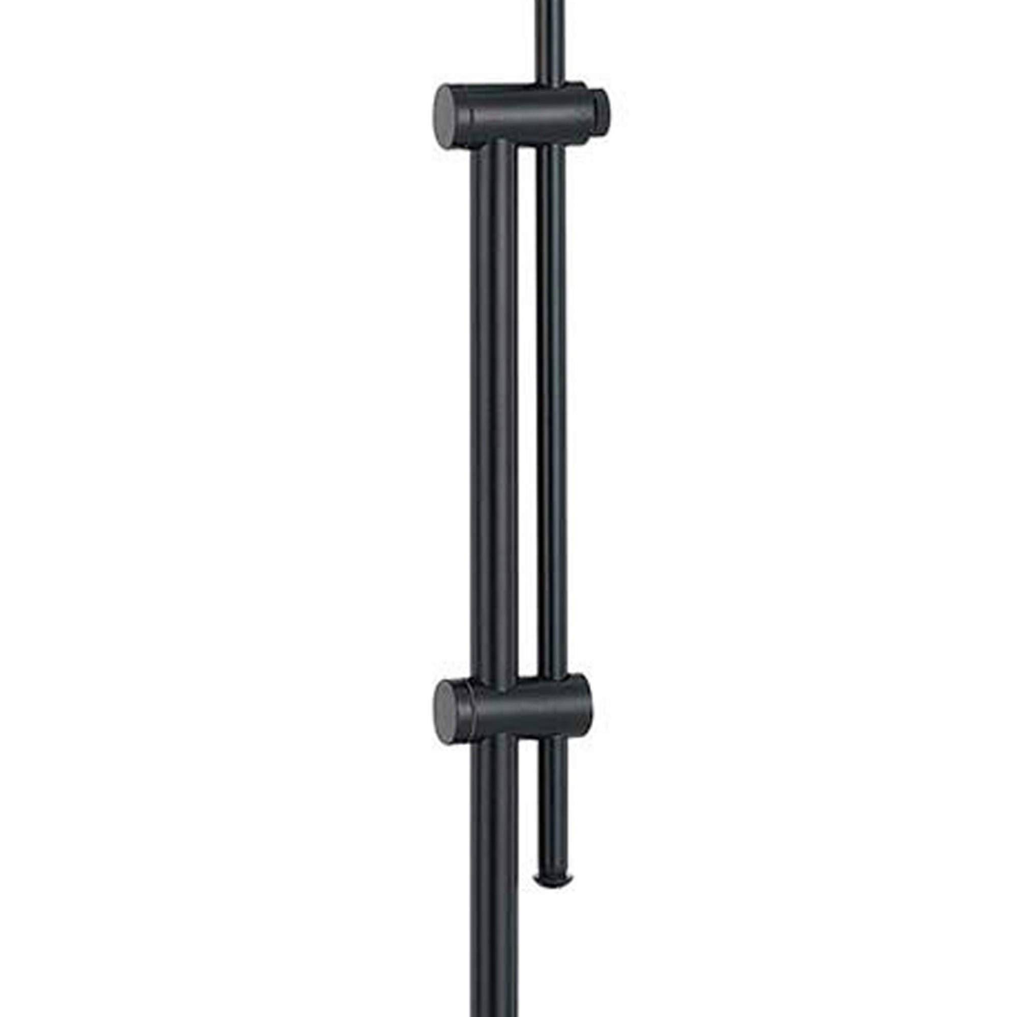Benzara Adjustable Height Metal Pharmacy Lamp, Black, Model BM220838, Pull Chain Switch