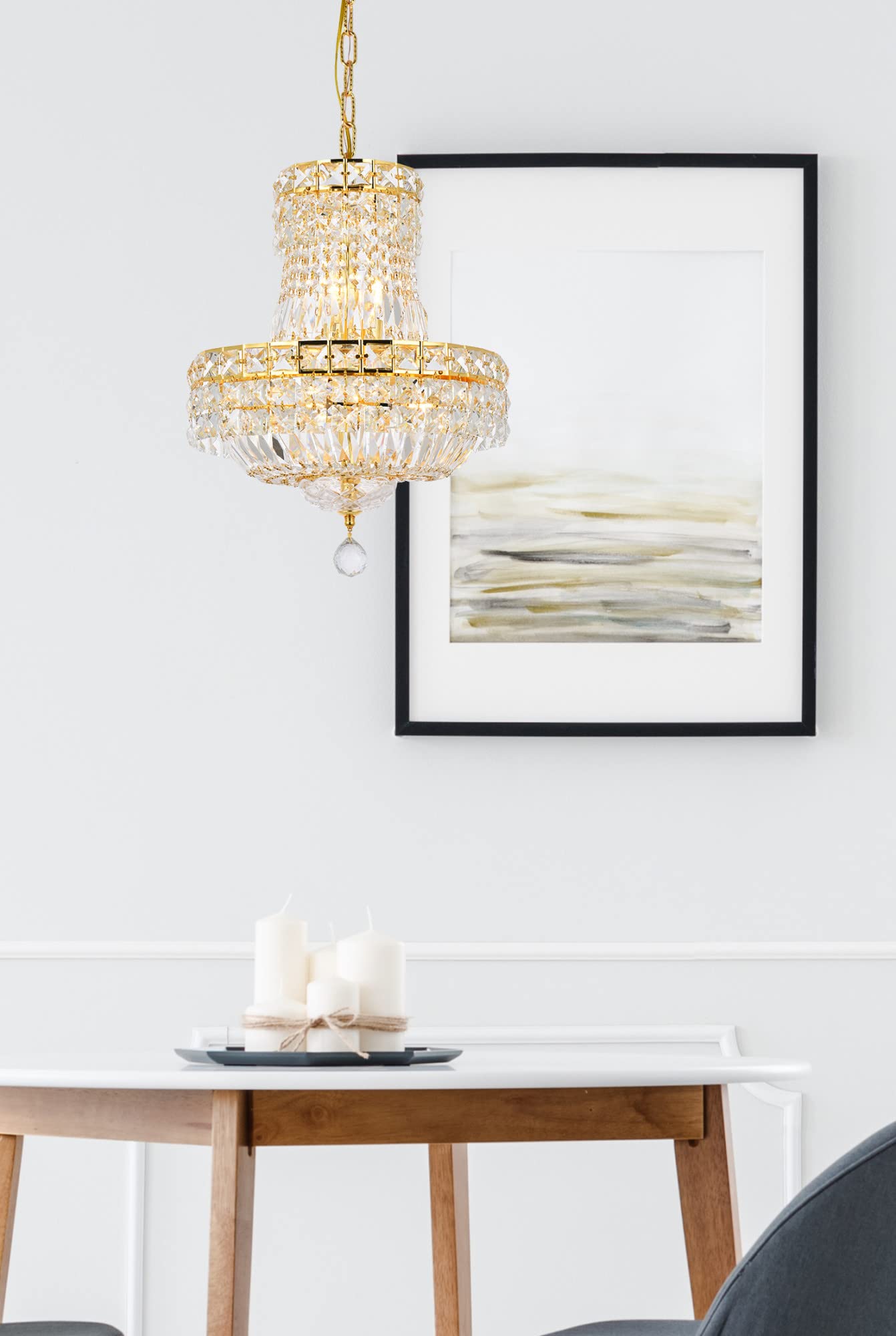 Elegant Lighting Value Tranquil 6 Light Chrome Pendant Clear Royal Cut Crystal - Finish:Chrome - Finish:Chrome - Finish:Chrome -