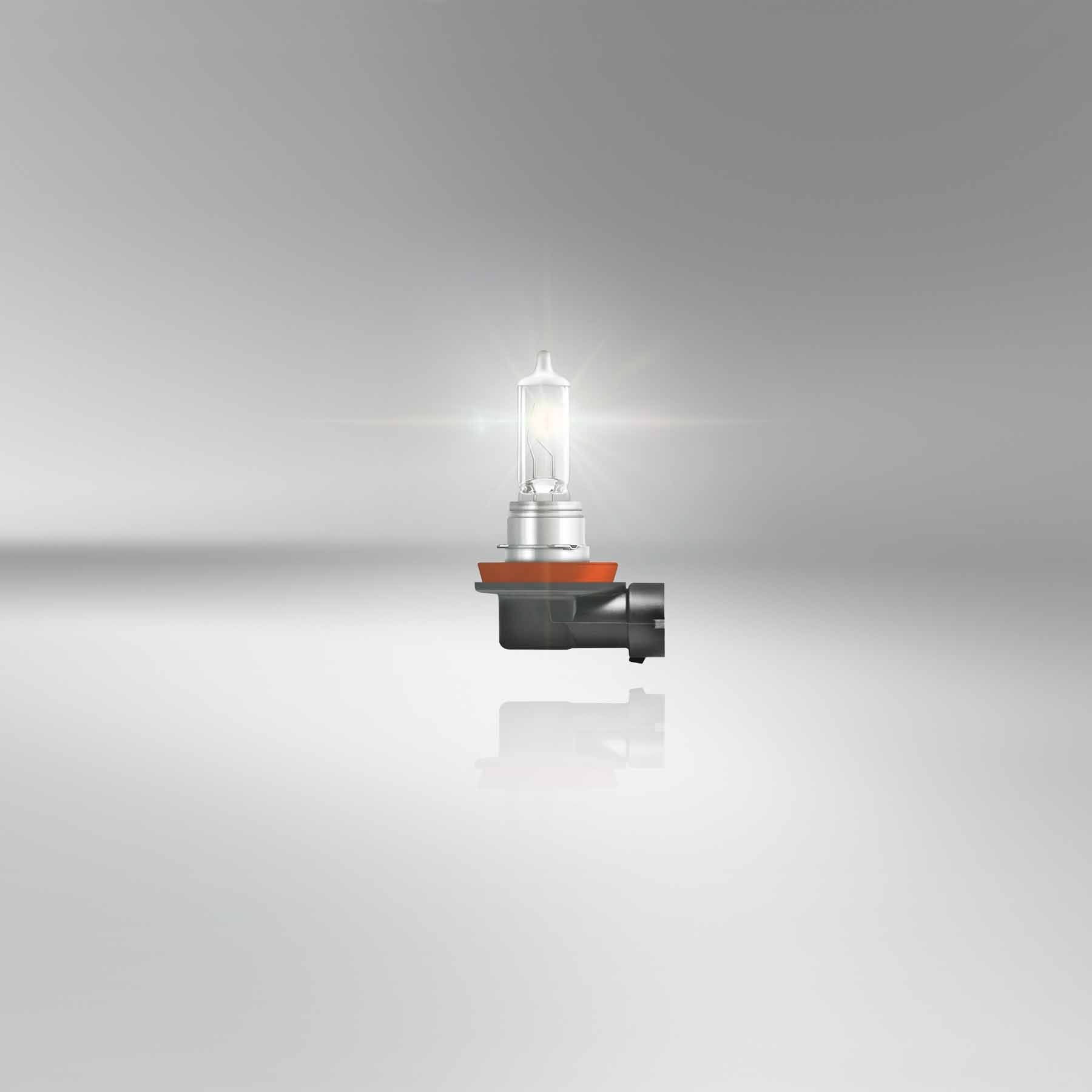 OSRAM H11 Halogen Headlamp, 12V, Duo Box (2 units), Yellow, Model 64211ULT, Glass Material