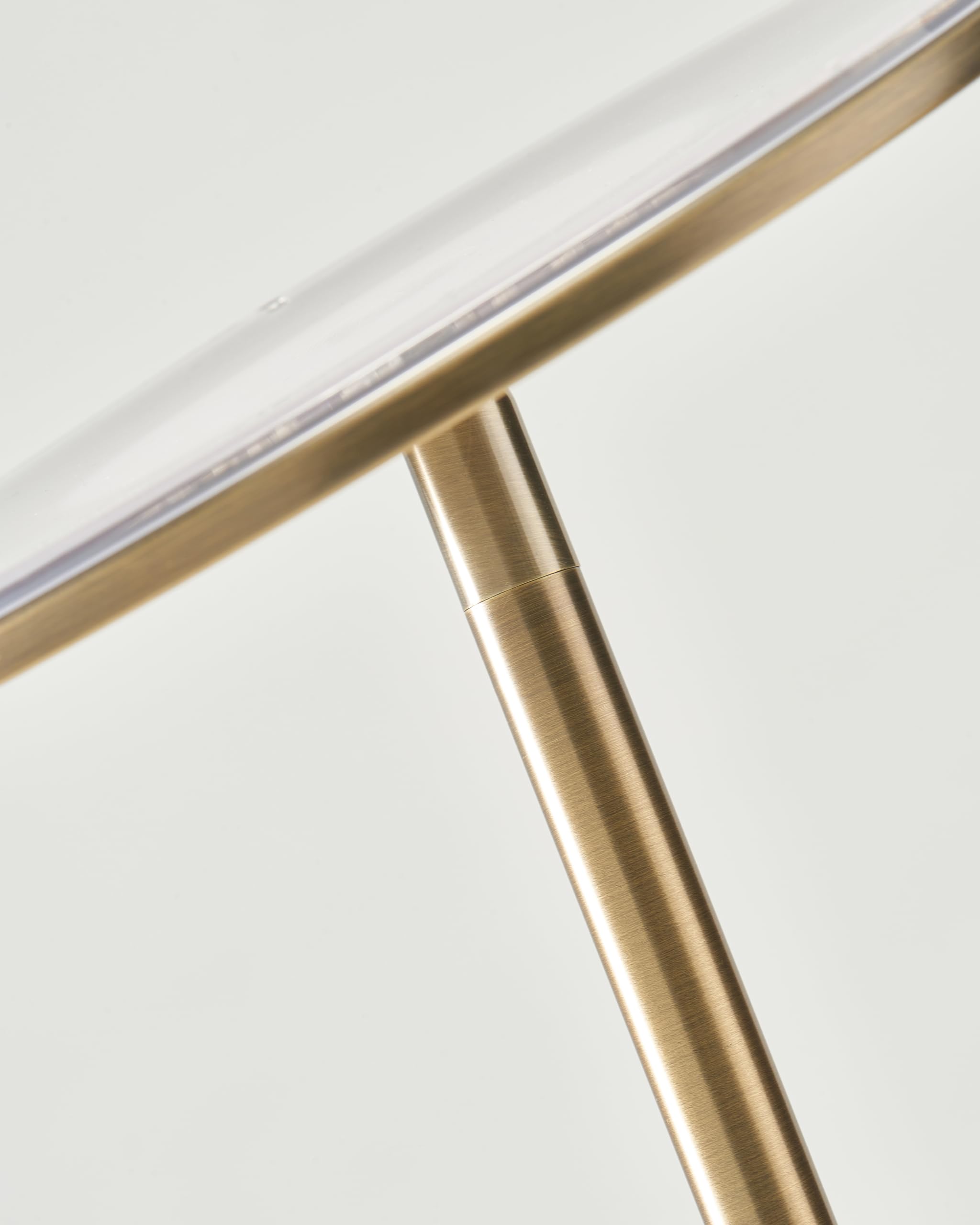 Brightech LED Floor Lamp - Dimmable Torchiere for Living Rooms & Offices - Antique Brass - Model SKY