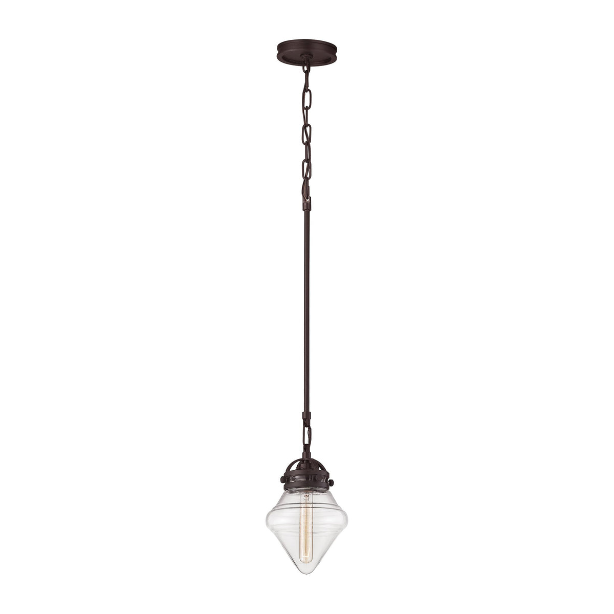 Elk Home 67125/1 Gramercy 7&quot; Mini Pendant Light, Oil Rubbed Bronze, Metal Construction
