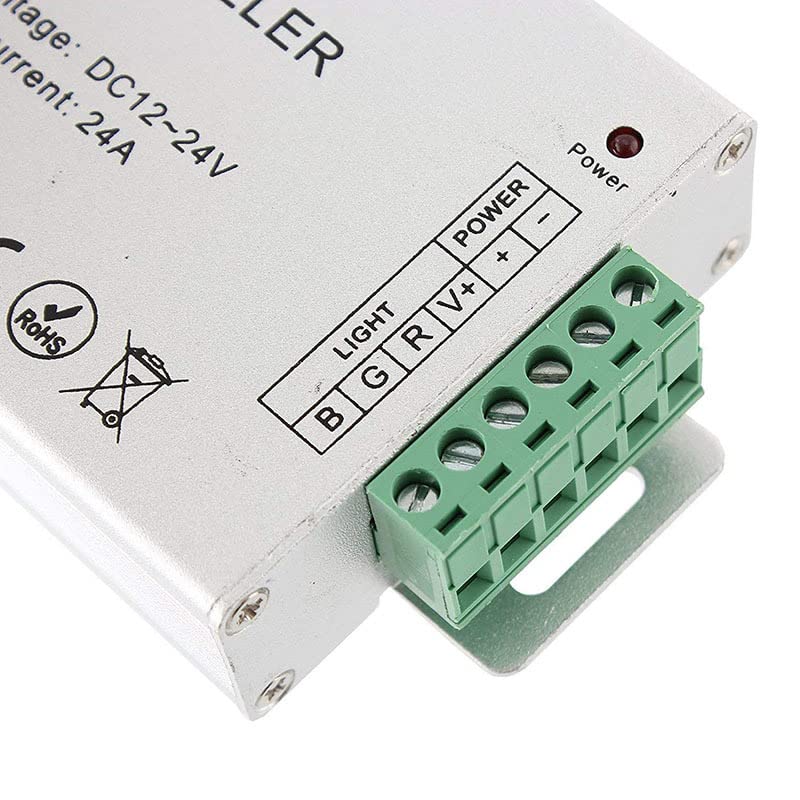 12V-24V RGB LED Strip Remote Controller - RF Remote for 5050 3528 SMD Lights, Easy Control, Ideal for Home Lighting Decor