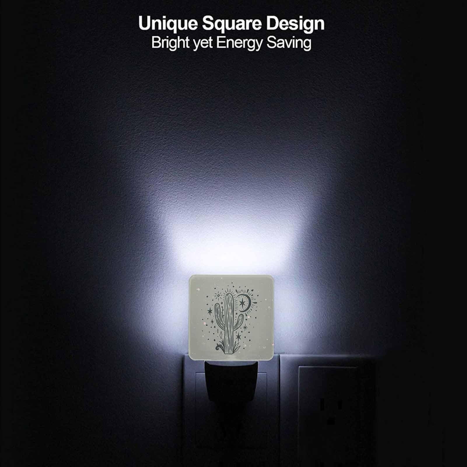 Chrobak LED Night Light with Dusk to Dawn Sensor, Wild Cactus Desert Arizona, Energy Efficient, Model WML-Night-Light-231023-118