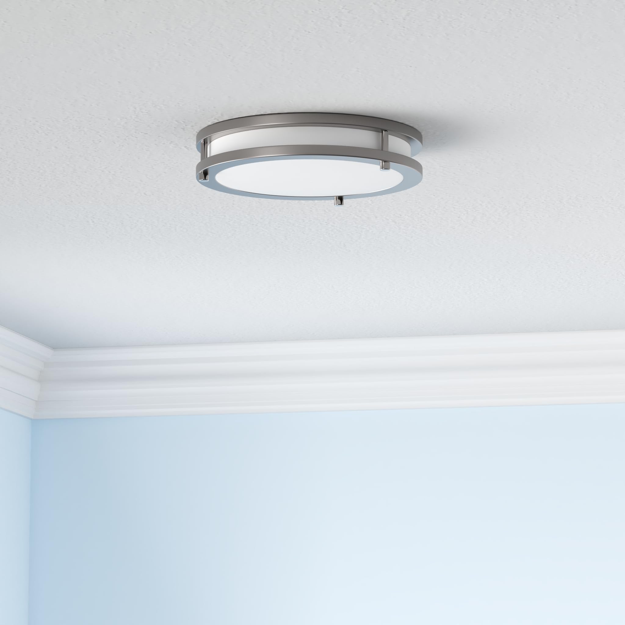 Asd Led 12 Inch Round Flush Mount Light Fixture | 20W 1550Lm 3000K-5000K 120V | 3Cct, Dimmable, Energy Star, Etl Listed | Close