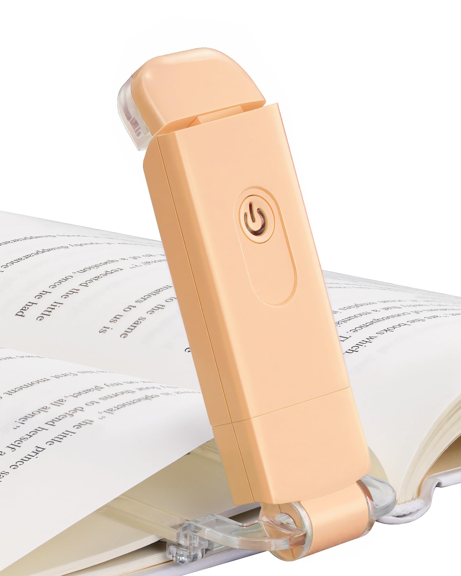 DEWENWILS USB Rechargeable Book Light, LED Clip on Reading Lights for Books in Bed at Night, Portable Bookmark Lamps, 4 Brightne